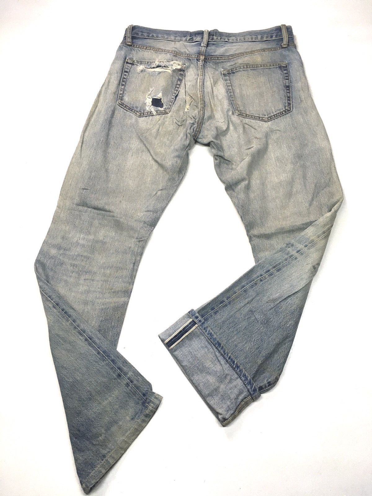 Japanese Brand × Uniqlo Vintage uniqlo distressed selvage denim Size US 33 - 10 Thumbnail