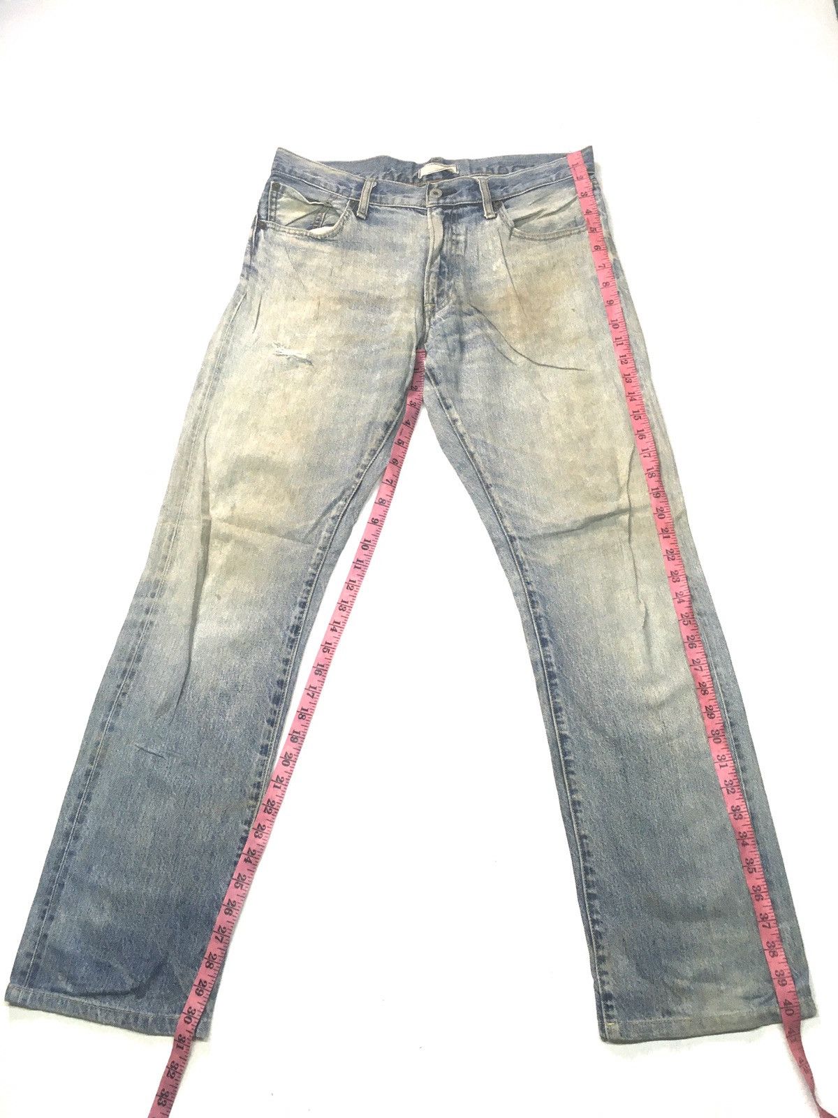 Japanese Brand × Uniqlo Vintage uniqlo distressed selvage denim Size US 33 - 2 Thumbnail