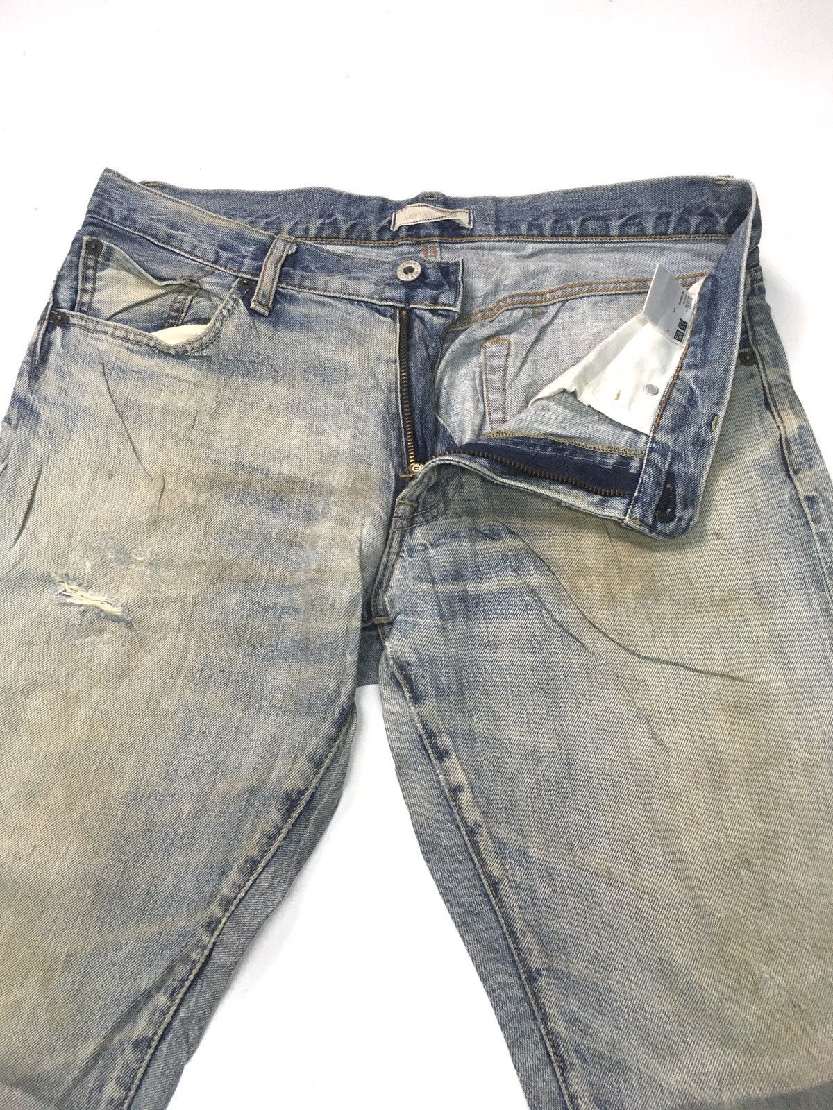 Japanese Brand × Uniqlo Vintage uniqlo distressed selvage denim Size US 33 - 5 Thumbnail