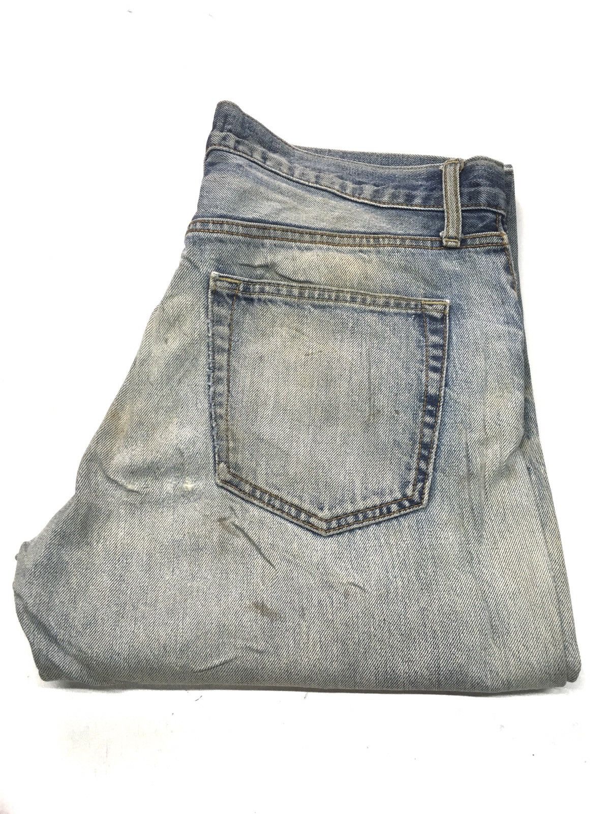 image of Distressed Denim x Uniqlo Vintage Uniqlo Distressed Selvage Denim in Blue, Men's (Size 33)