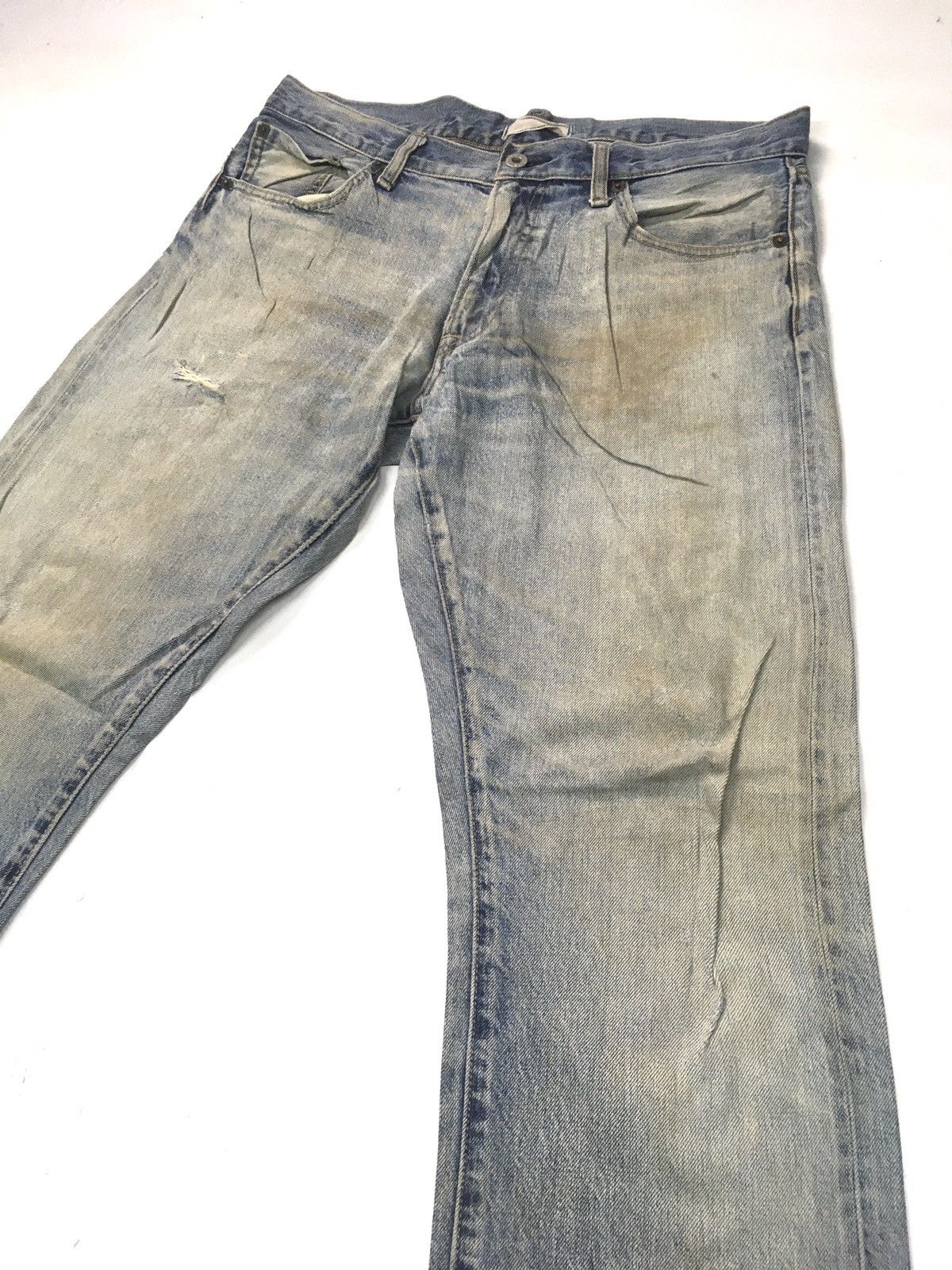 Japanese Brand × Uniqlo Vintage uniqlo distressed selvage denim Size US 33 - 7 Thumbnail