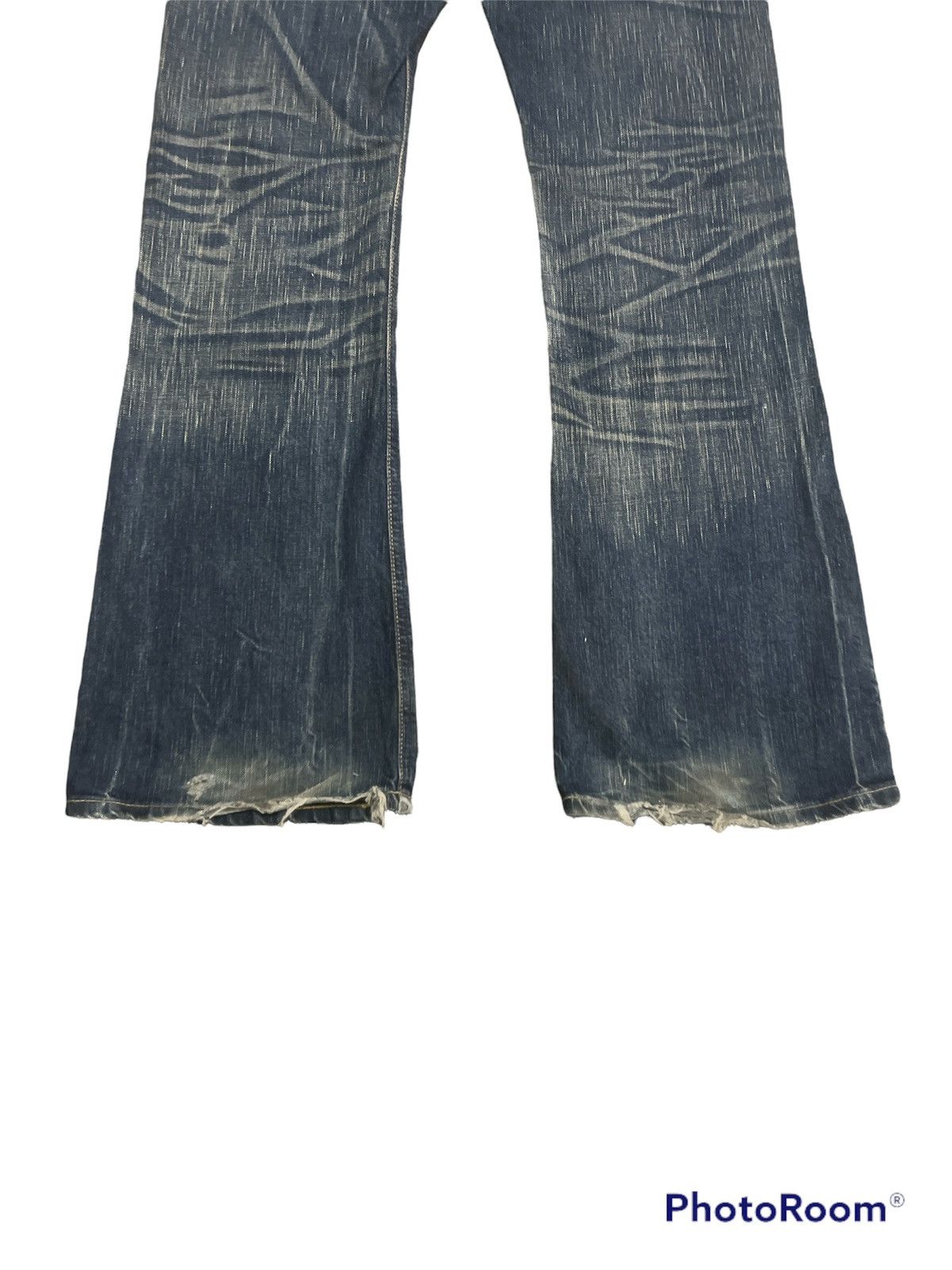 Edwin Distressed Denim Edwin 503 Blue Trip Flared Pants Size US 29 - 6 Thumbnail