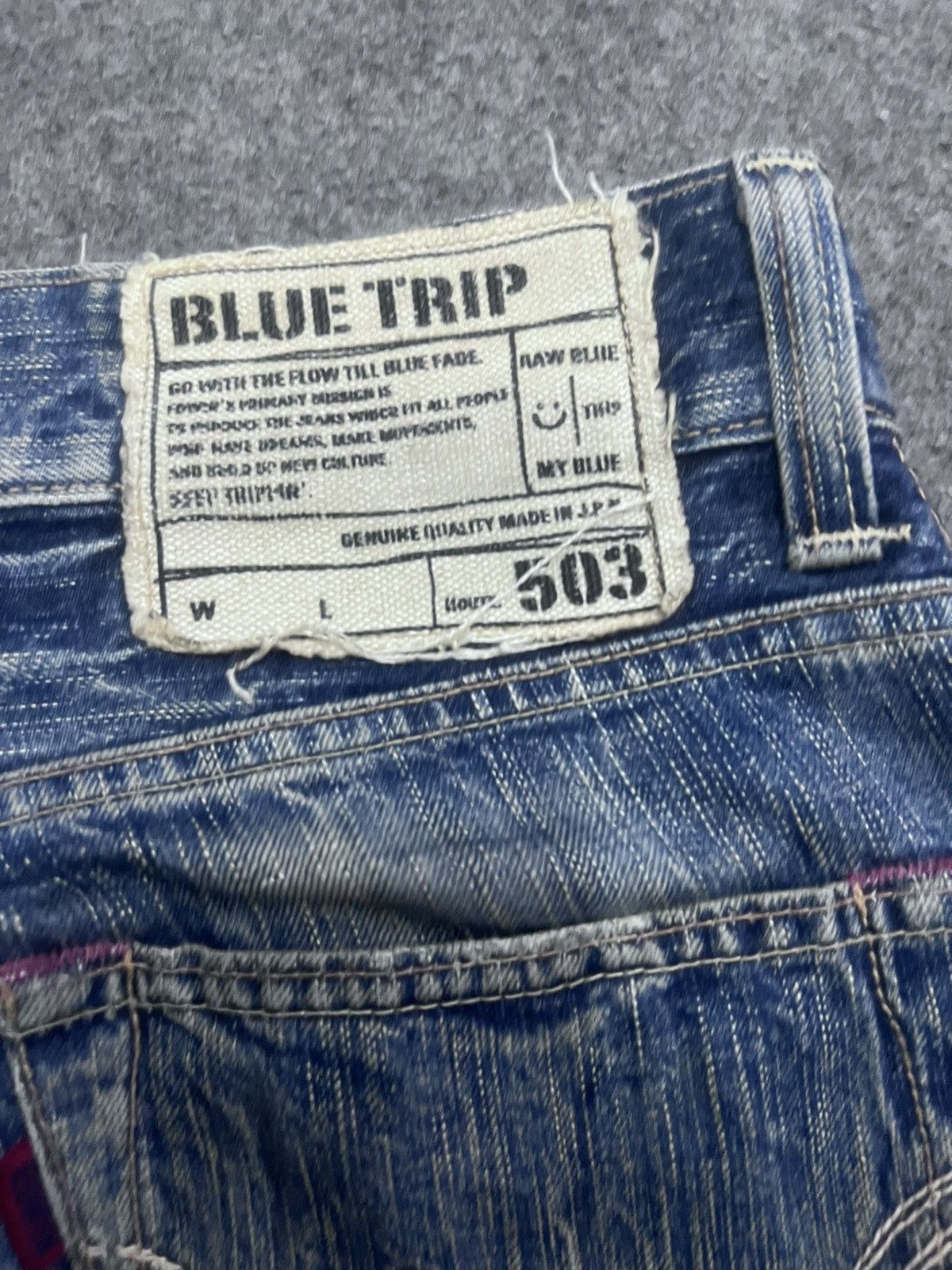 Edwin Distressed Denim Edwin 503 Blue Trip Flared Pants Size US 29 - 8 Thumbnail