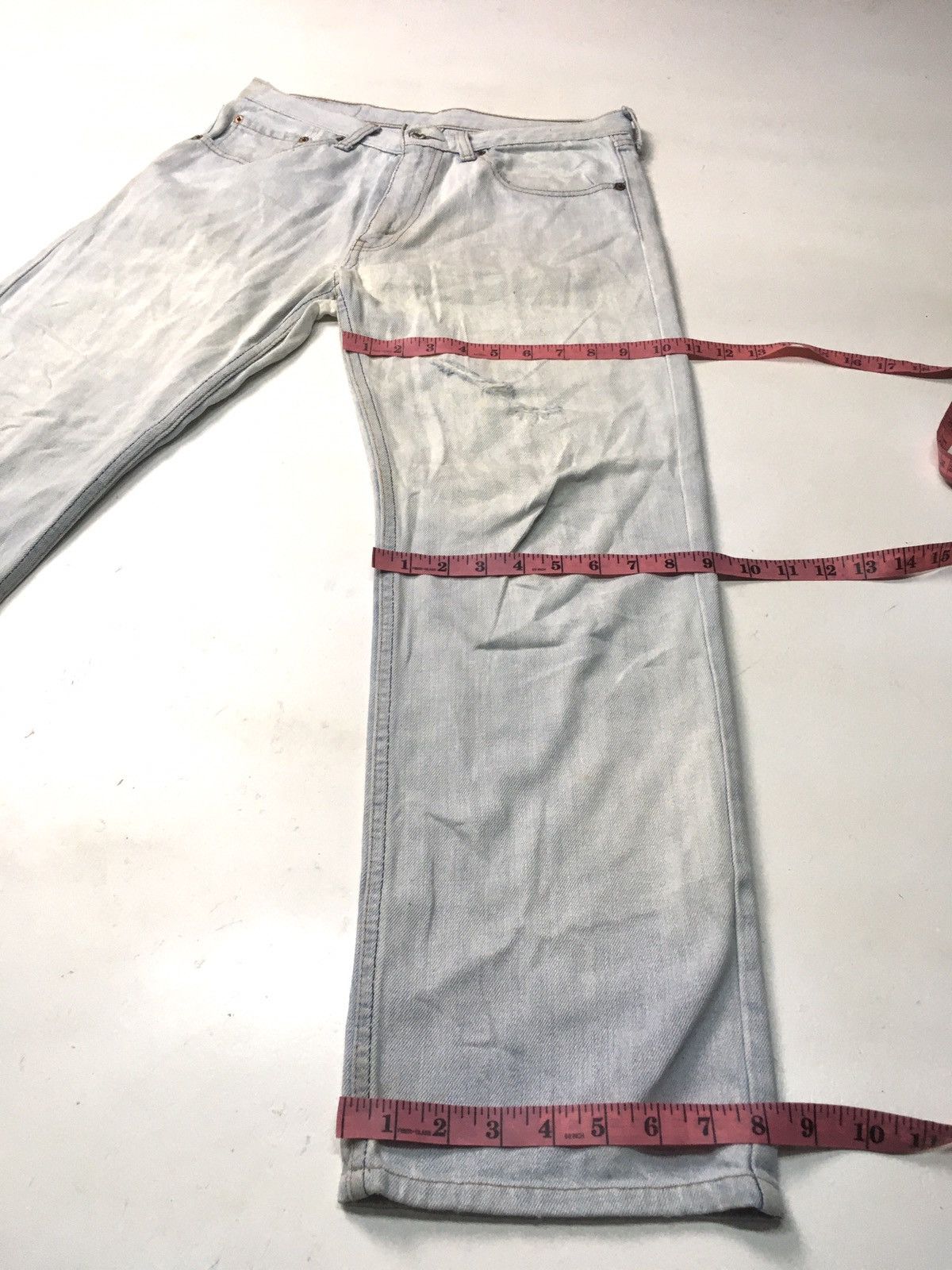 Japanese Brand × Levi's × Vintage Vintage Levi’s 533 light blue wash distressed denim Size US 31 - 4 Thumbnail