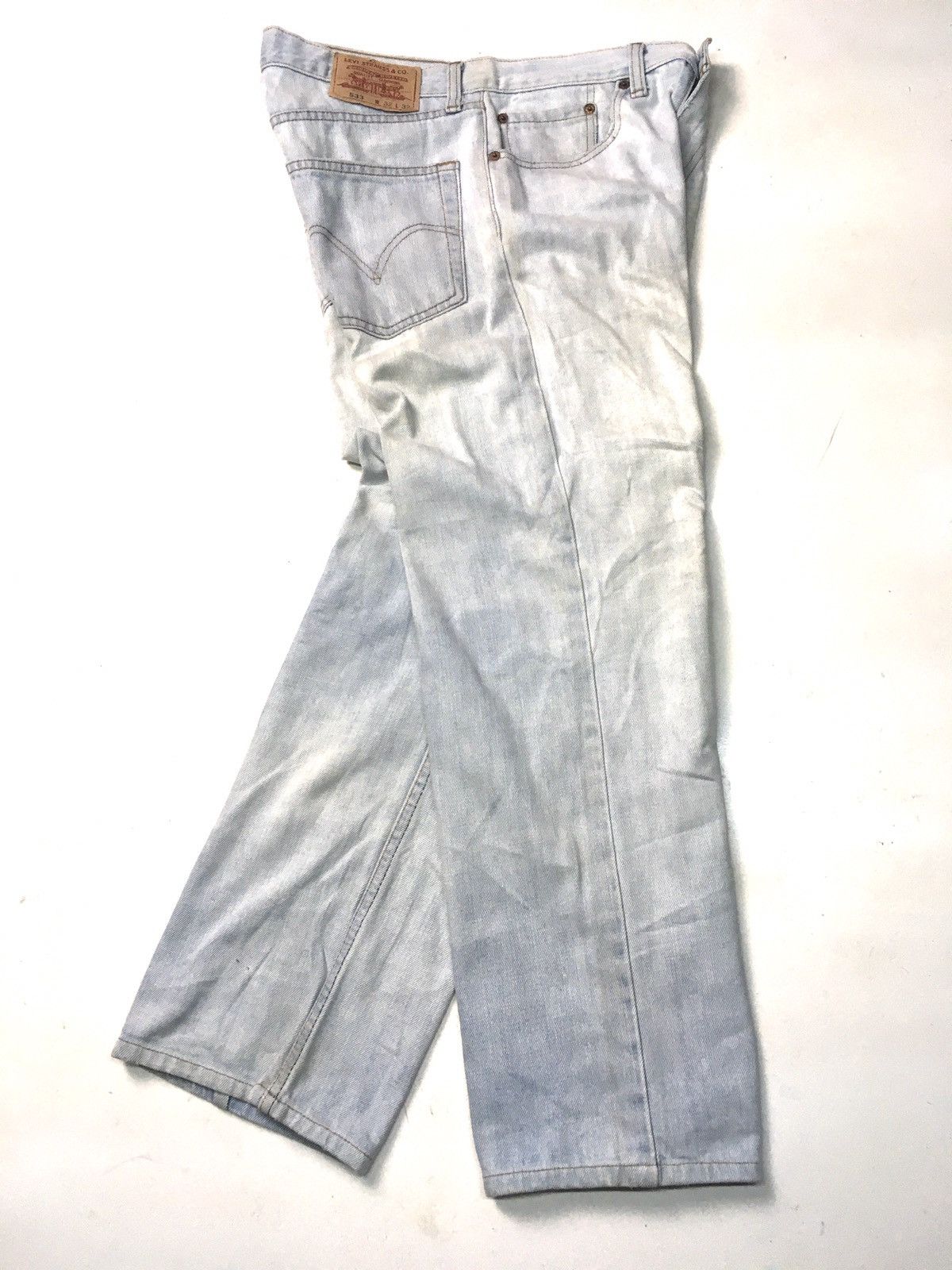 Japanese Brand × Levi's × Vintage Vintage Levi’s 533 light blue wash distressed denim Size US 31 - 5 Thumbnail