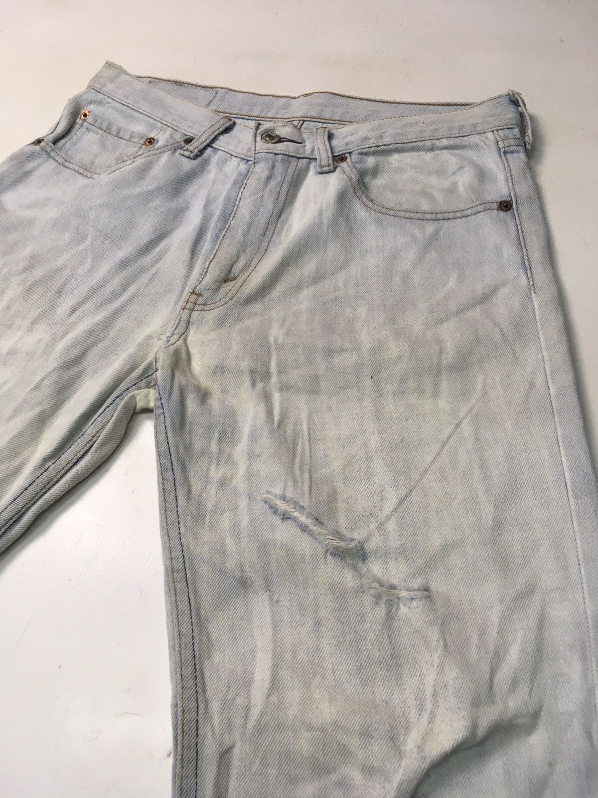 Japanese Brand × Levi's × Vintage Vintage Levi’s 533 light blue wash distressed denim Size US 31 - 9 Thumbnail
