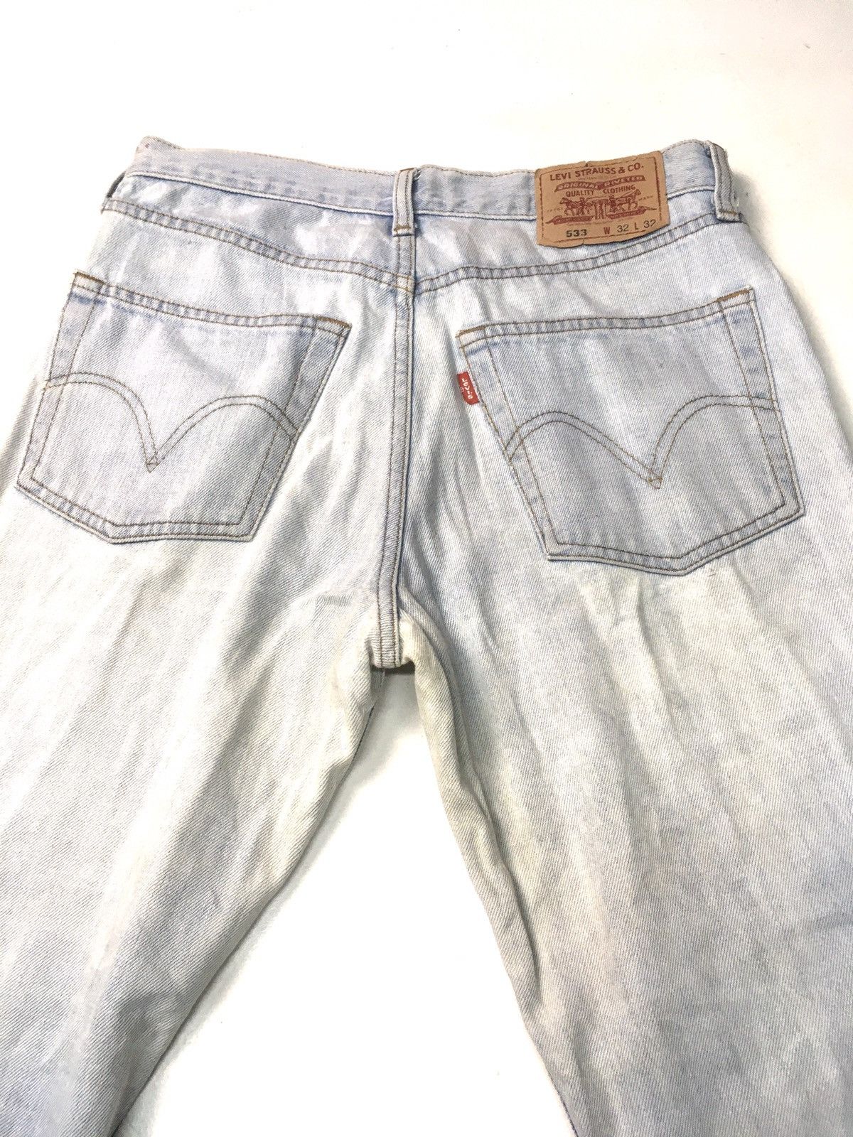 Japanese Brand × Levi's × Vintage Vintage Levi’s 533 light blue wash distressed denim Size US 31 - 8 Thumbnail