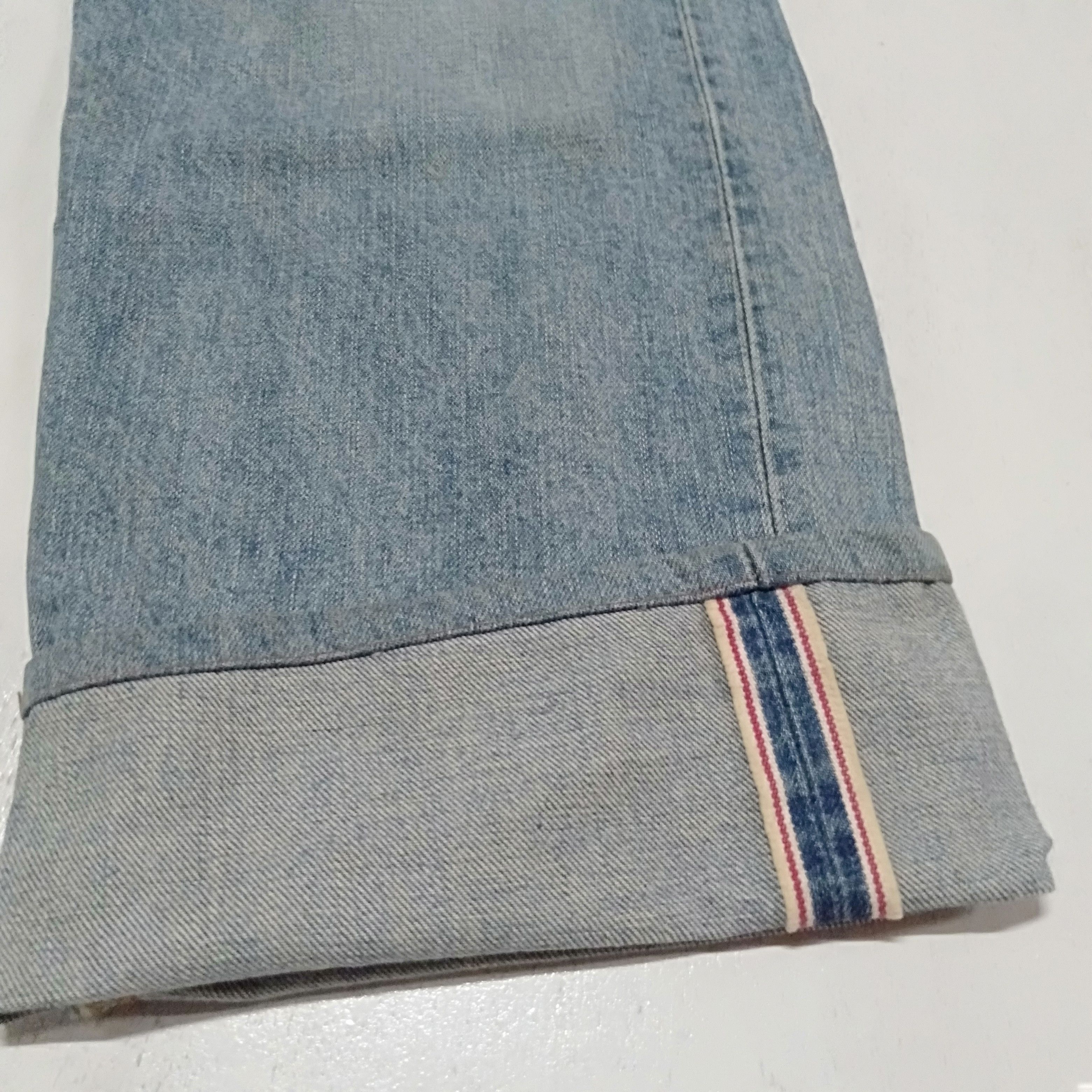 Edwin × Japanese Brand × Vintage vintage Edwin lot 505X distressed selvedge jeans japan Size US 32 / EU 48 - 6 Thumbnail