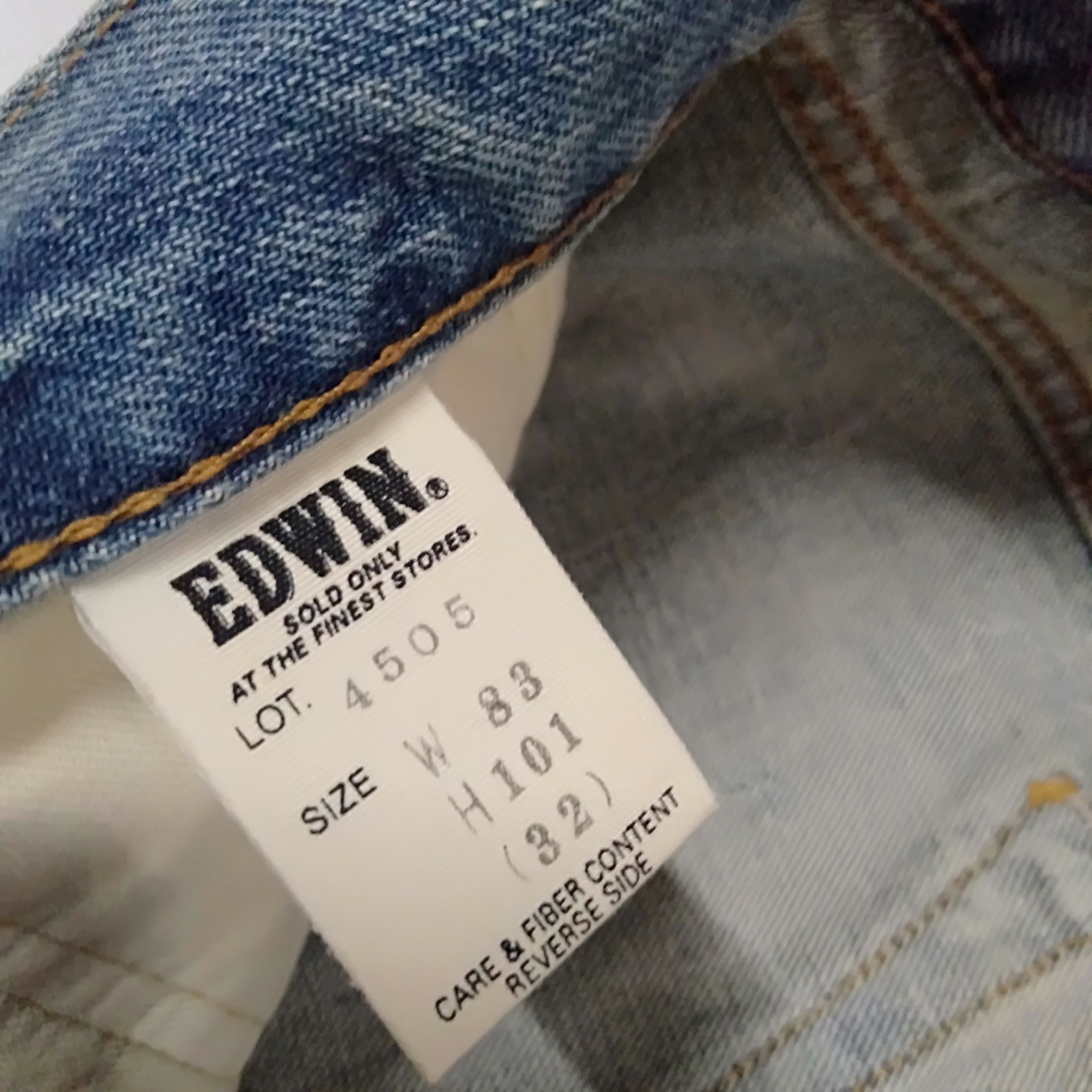 Edwin × Japanese Brand × Vintage vintage Edwin lot 505X distressed selvedge jeans japan Size US 32 / EU 48 - 11 Thumbnail