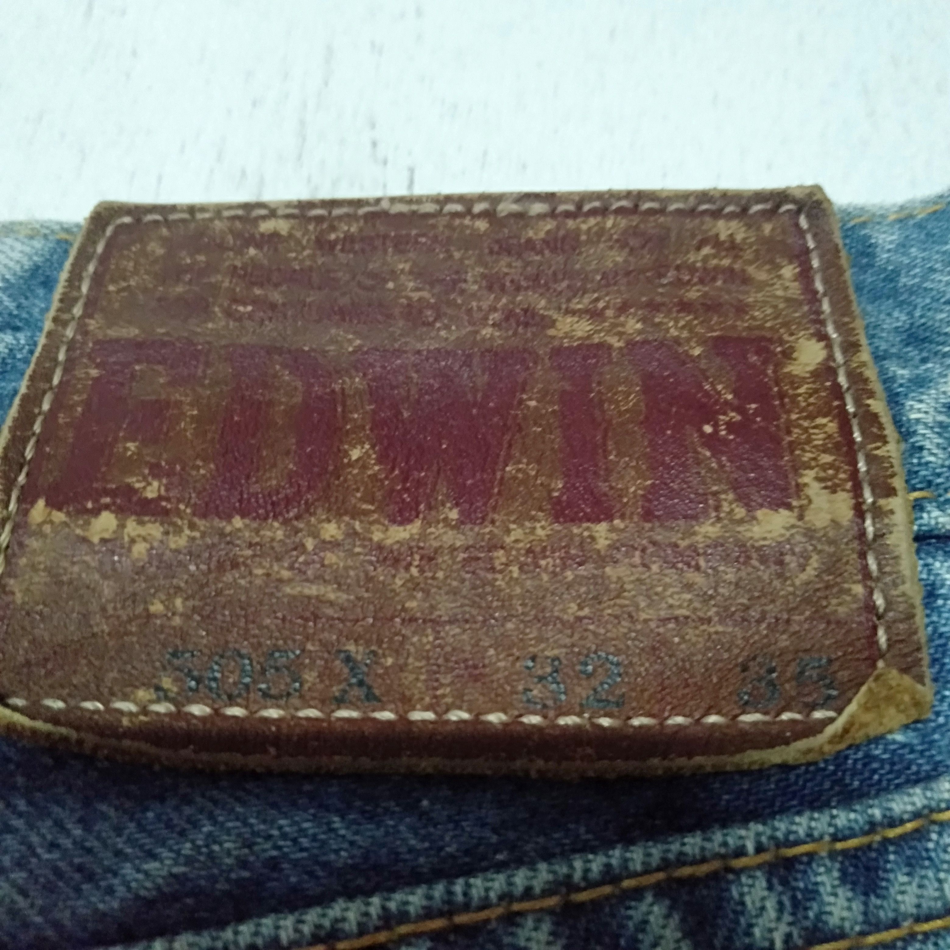 Edwin × Japanese Brand × Vintage vintage Edwin lot 505X distressed selvedge jeans japan Size US 32 / EU 48 - 10 Thumbnail