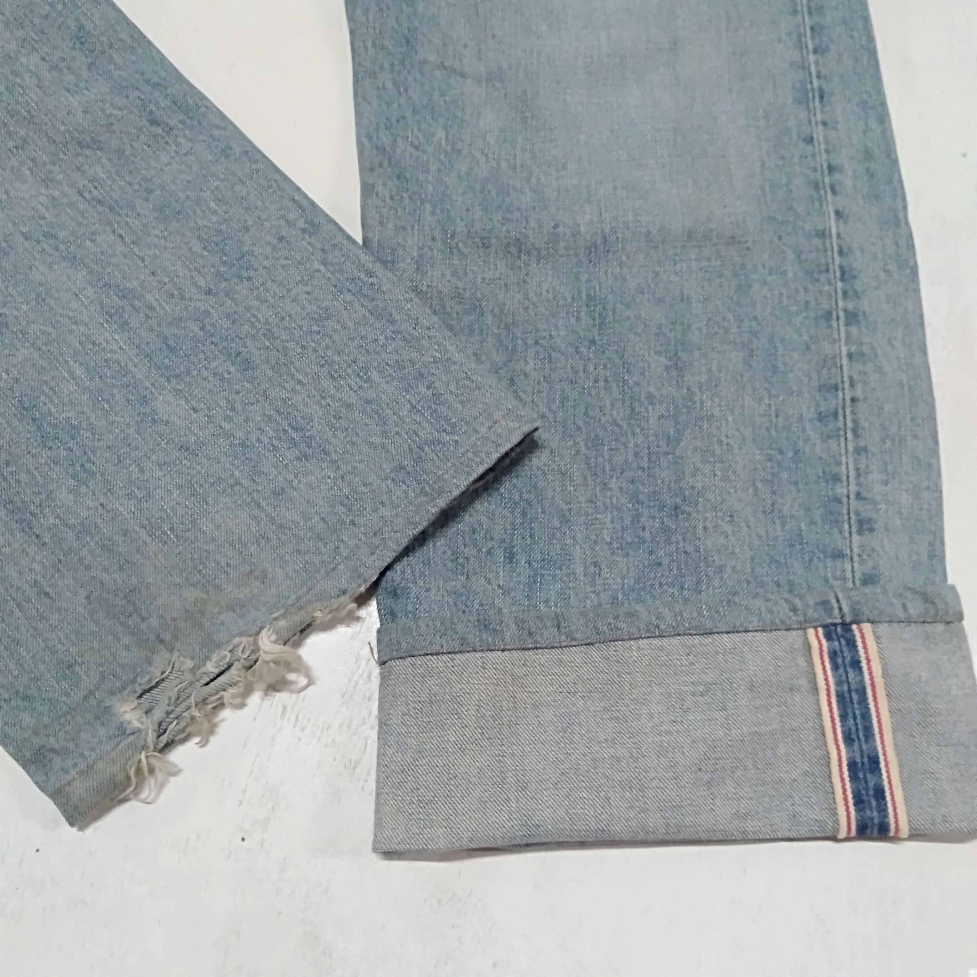 Edwin × Japanese Brand × Vintage vintage Edwin lot 505X distressed selvedge jeans japan Size US 32 / EU 48 - 7 Thumbnail