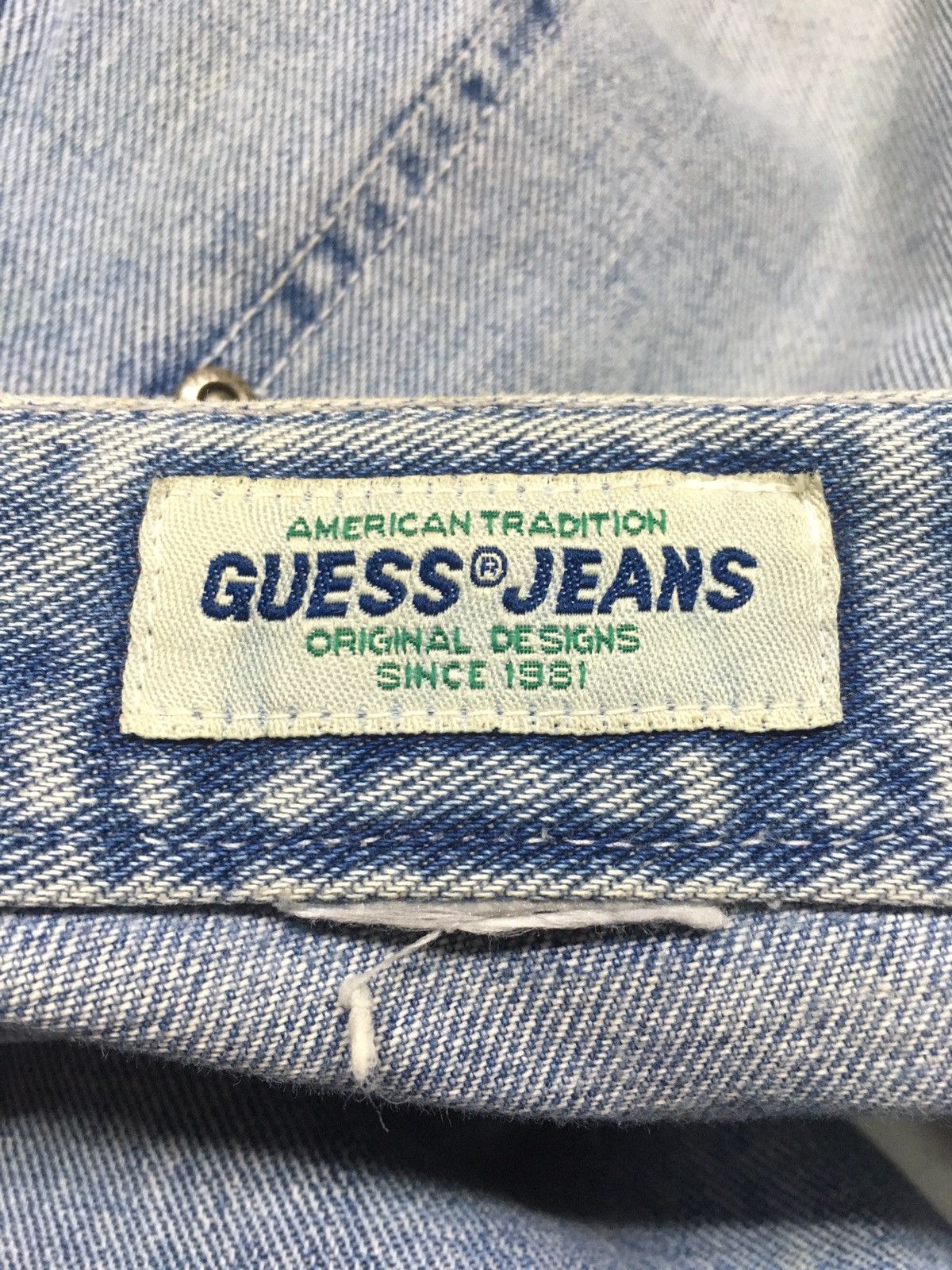 Guess × Vintage Vintage 80s guess blue wash distressed denim Size US 30 / EU 46 - 13 Thumbnail