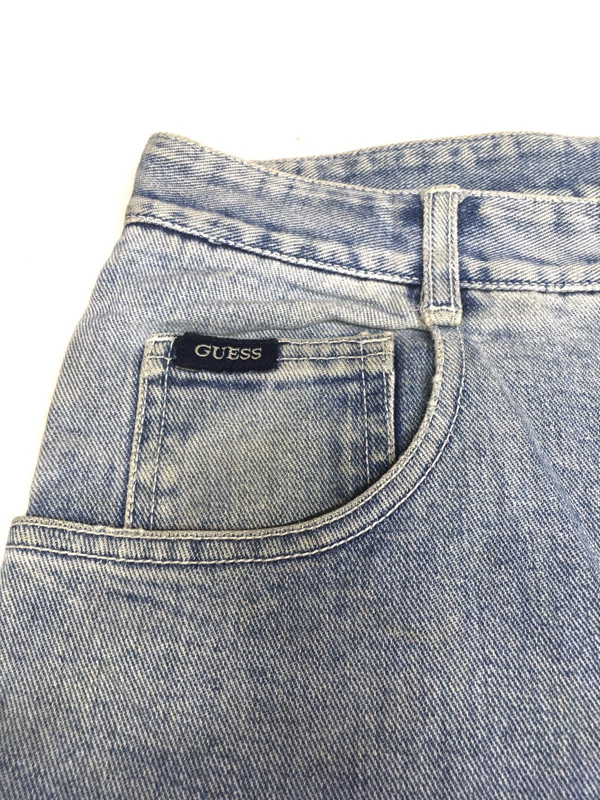 Guess × Vintage Vintage 80s guess blue wash distressed denim Size US 30 / EU 46 - 7 Thumbnail
