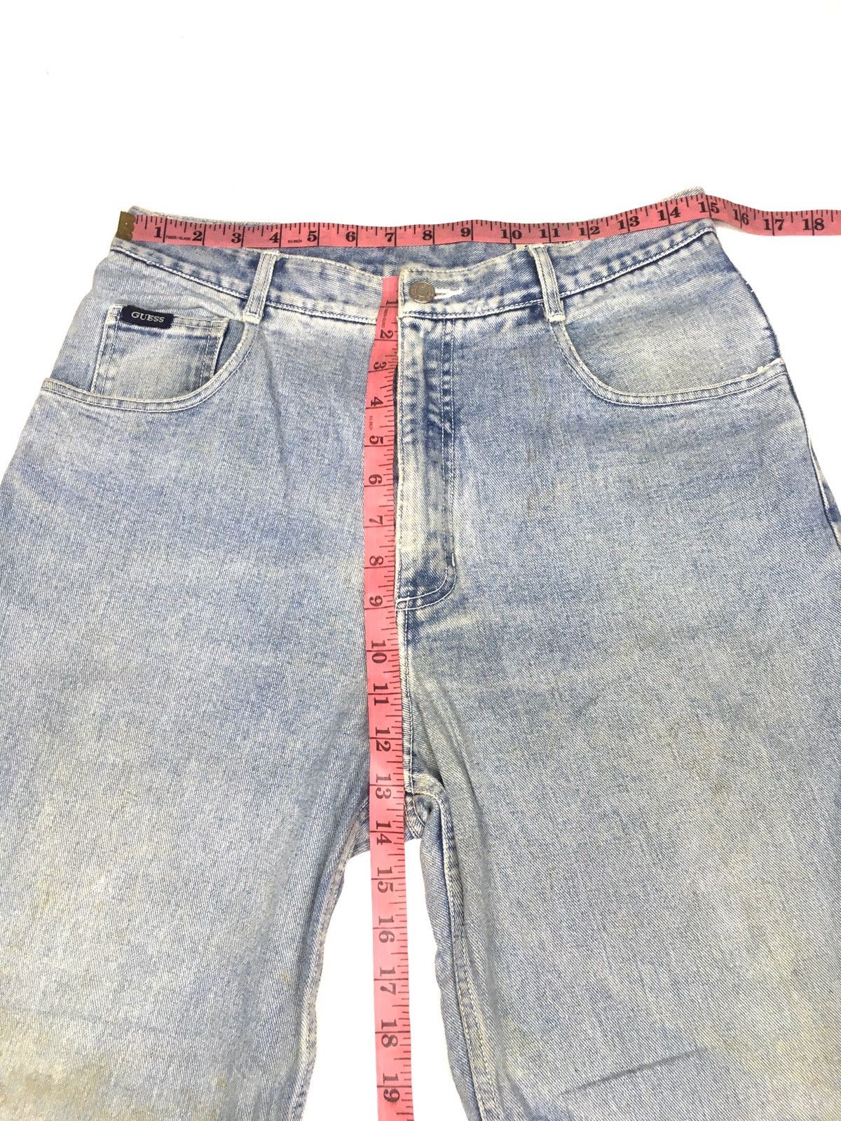 Guess × Vintage Vintage 80s guess blue wash distressed denim Size US 30 / EU 46 - 3 Thumbnail