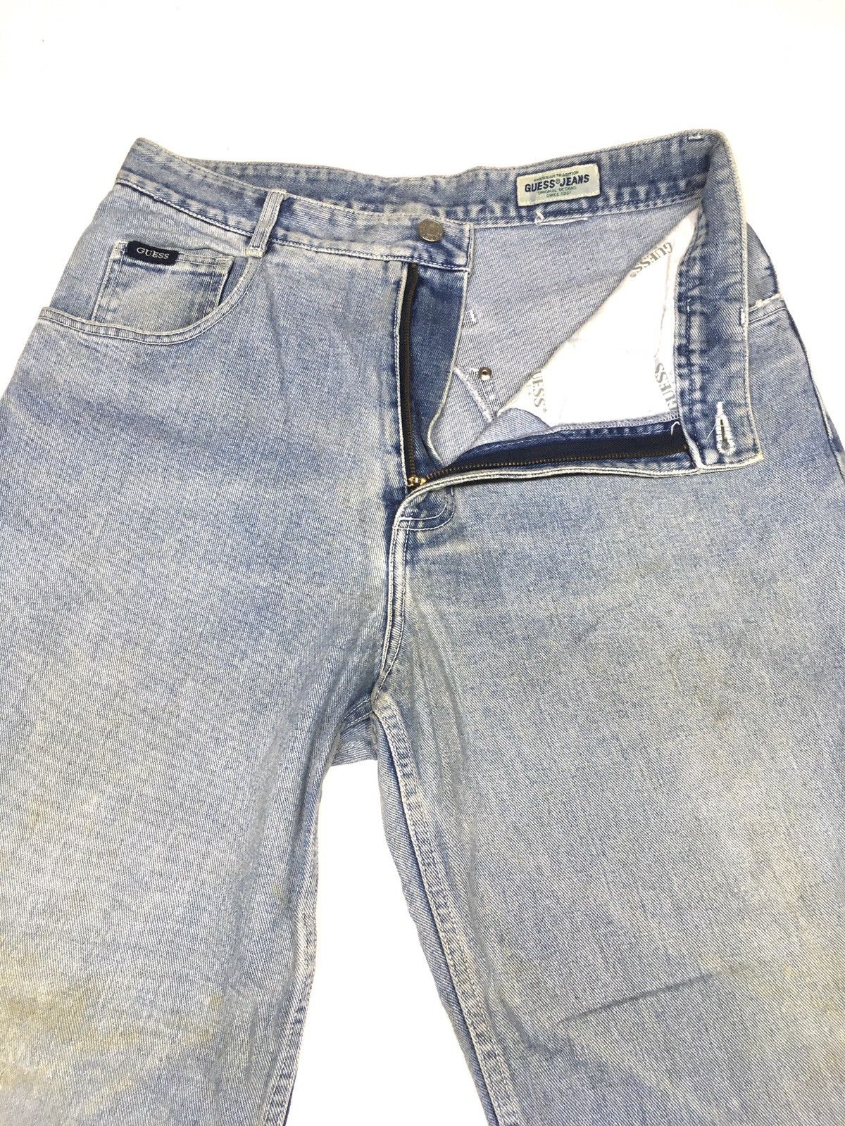 Guess × Vintage Vintage 80s guess blue wash distressed denim Size US 30 / EU 46 - 5 Thumbnail