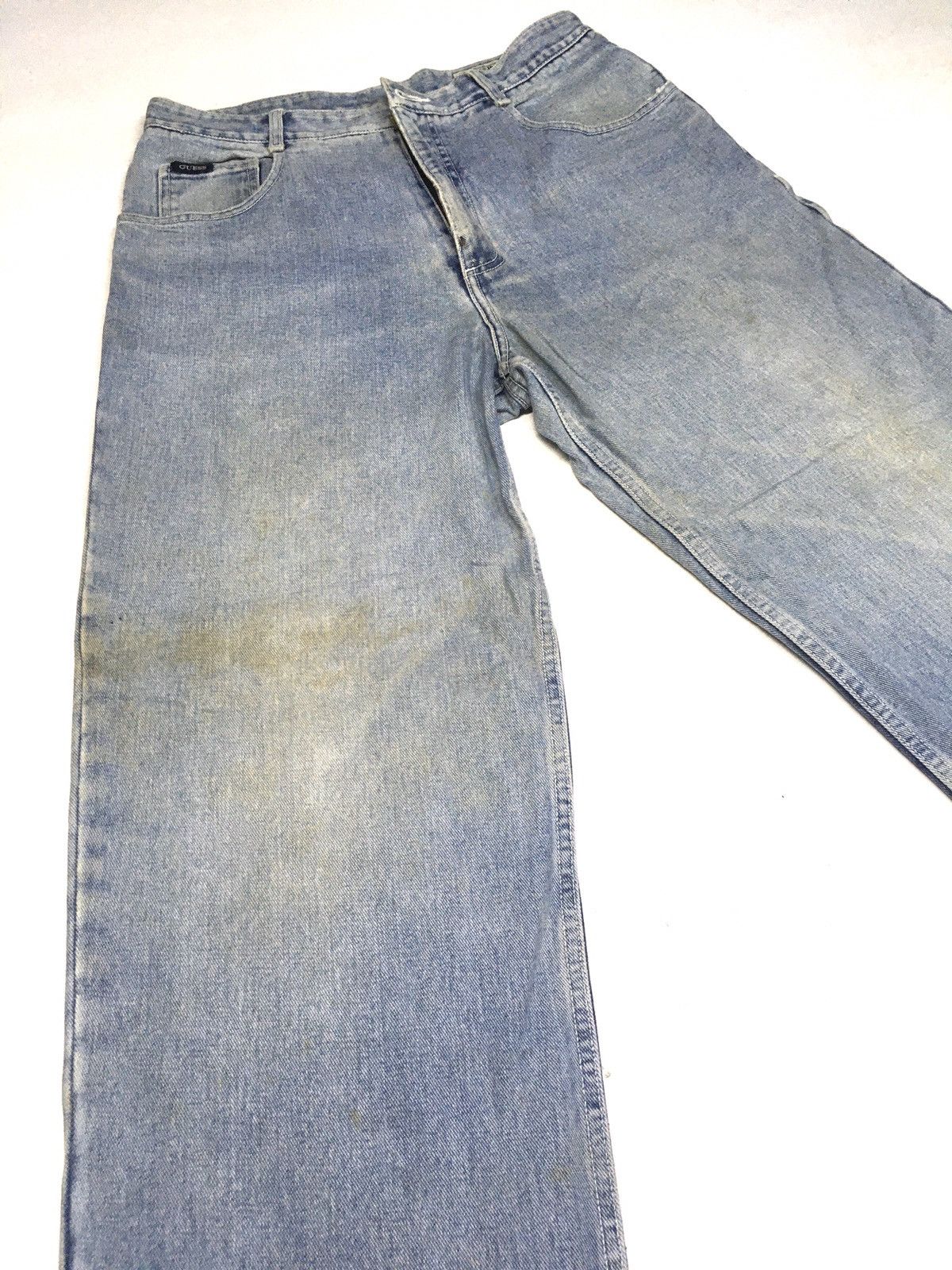 Guess × Vintage Vintage 80s guess blue wash distressed denim Size US 30 / EU 46 - 8 Thumbnail