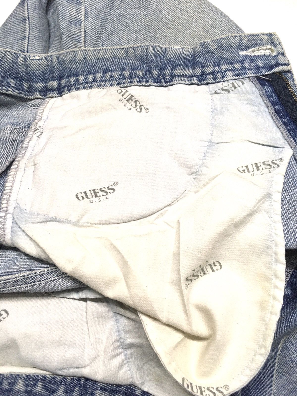 Guess × Vintage Vintage 80s guess blue wash distressed denim Size US 30 / EU 46 - 12 Thumbnail