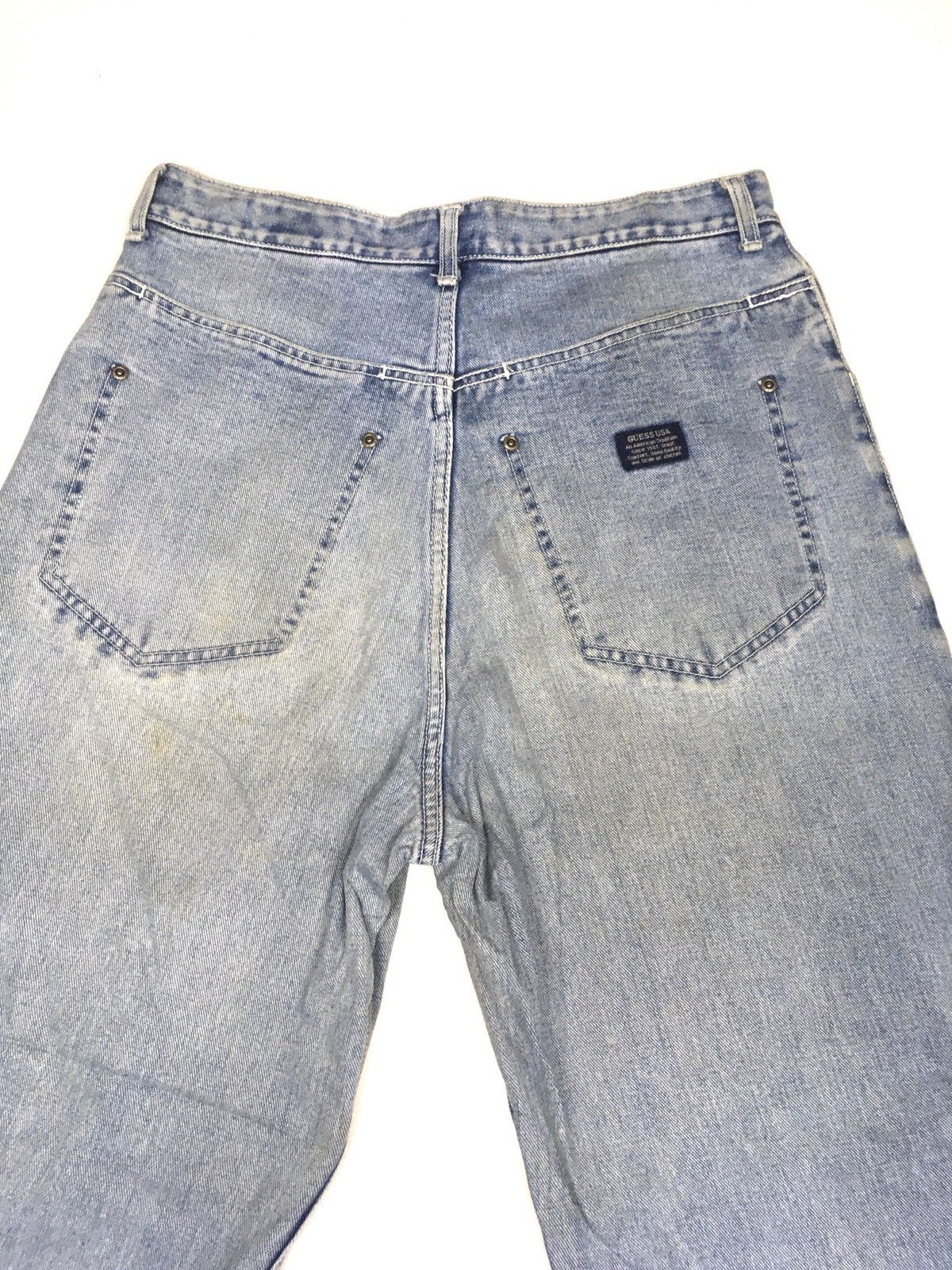 Guess × Vintage Vintage 80s guess blue wash distressed denim Size US 30 / EU 46 - 6 Thumbnail