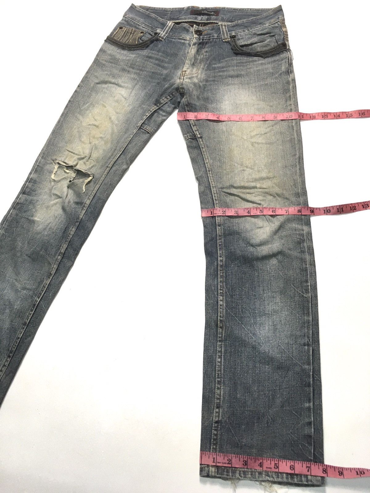 Japanese Brand × Vintage dominate handcrafted distressed jeans Size US 32 / EU 48 - 4 Thumbnail