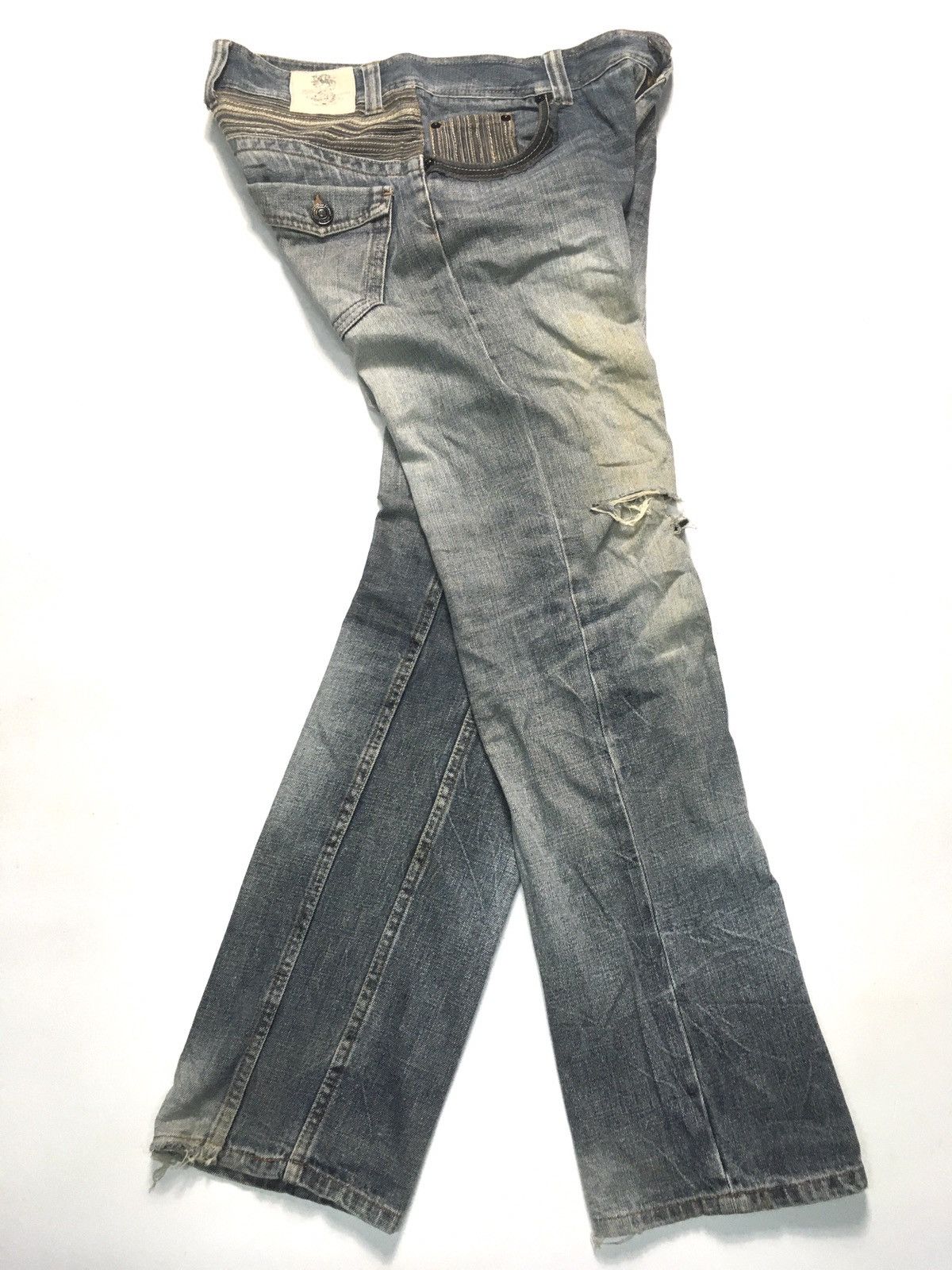 Japanese Brand × Vintage dominate handcrafted distressed jeans Size US 32 / EU 48 - 9 Thumbnail
