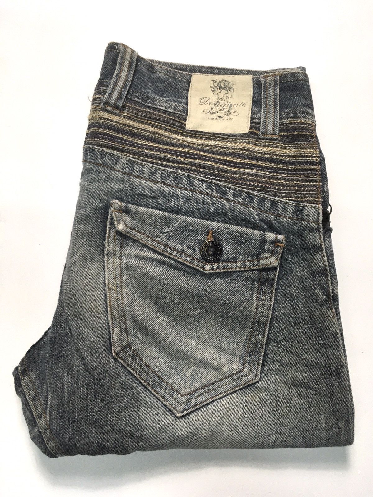 image of Distressed Denim x Vintage Dominate Handcrafted Distressed Jeans in Blue, Men's (Size 32)