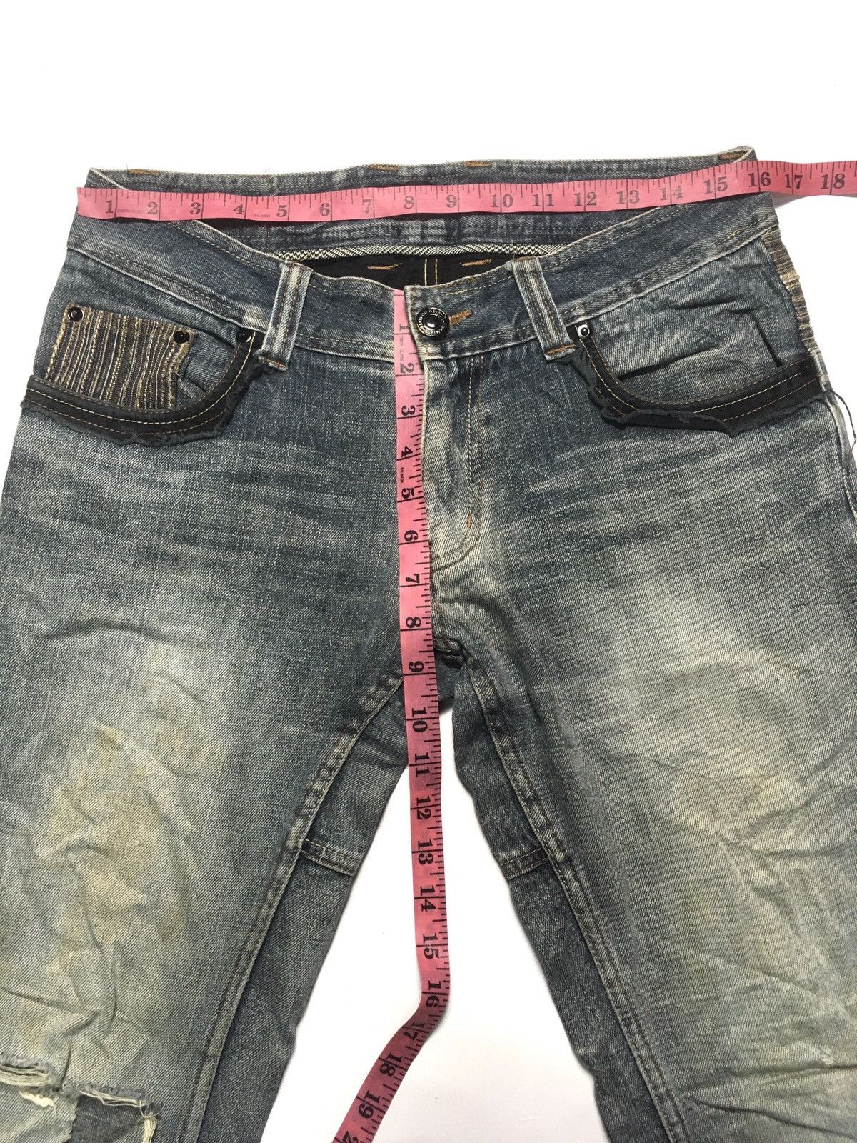Japanese Brand × Vintage dominate handcrafted distressed jeans Size US 32 / EU 48 - 3 Thumbnail