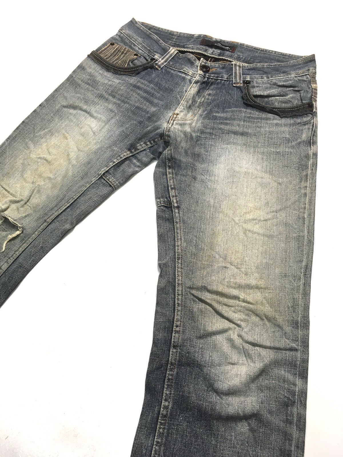 Japanese Brand × Vintage dominate handcrafted distressed jeans Size US 32 / EU 48 - 6 Thumbnail