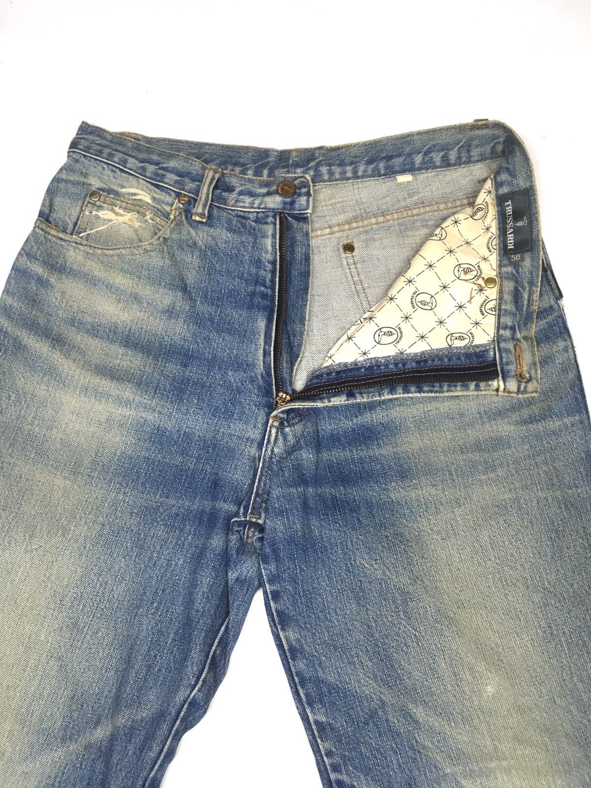 Trussardi × Vintage Vintage trussardi distressed denim Size US 30 / EU 46 - 5 Thumbnail