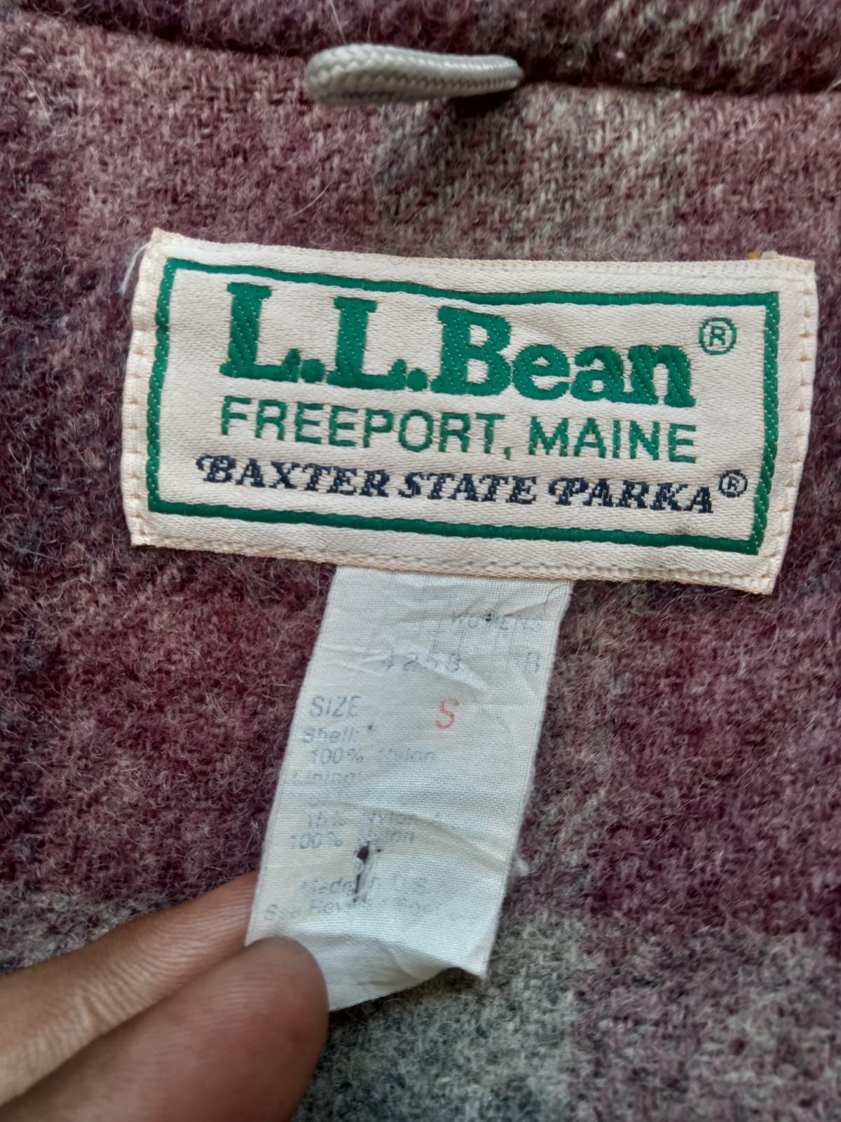 L.L. Bean 80s Women LL BEAN Baxter State Parka Jacket Wool Lining Size S / US 4 / IT 40 - 5 Thumbnail