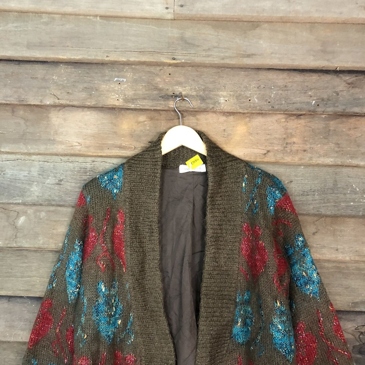 Vintage DLL Anjou Roze vintage Brown art cardigan Knitwear #c1150 Size US M / EU 48-50 / 2 - 9 Thumbnail