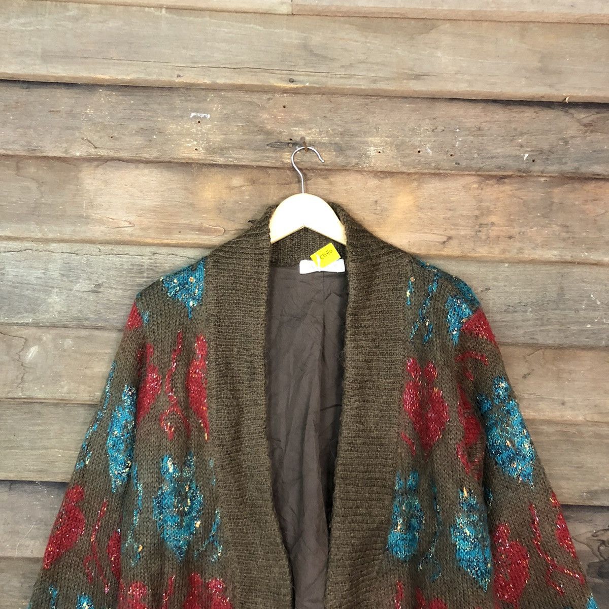 Vintage DLL Anjou Roze vintage Brown art cardigan Knitwear #c1150 Size US M / EU 48-50 / 2 - 2 Thumbnail