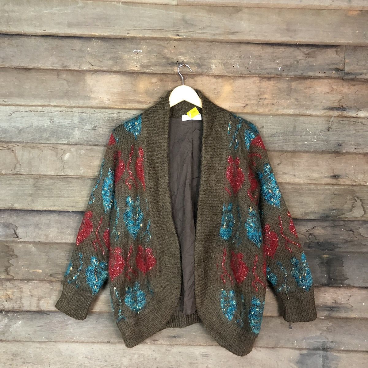 Vintage DLL Anjou Roze vintage Brown art cardigan Knitwear #c1150 Size US M / EU 48-50 / 2 - 3 Thumbnail