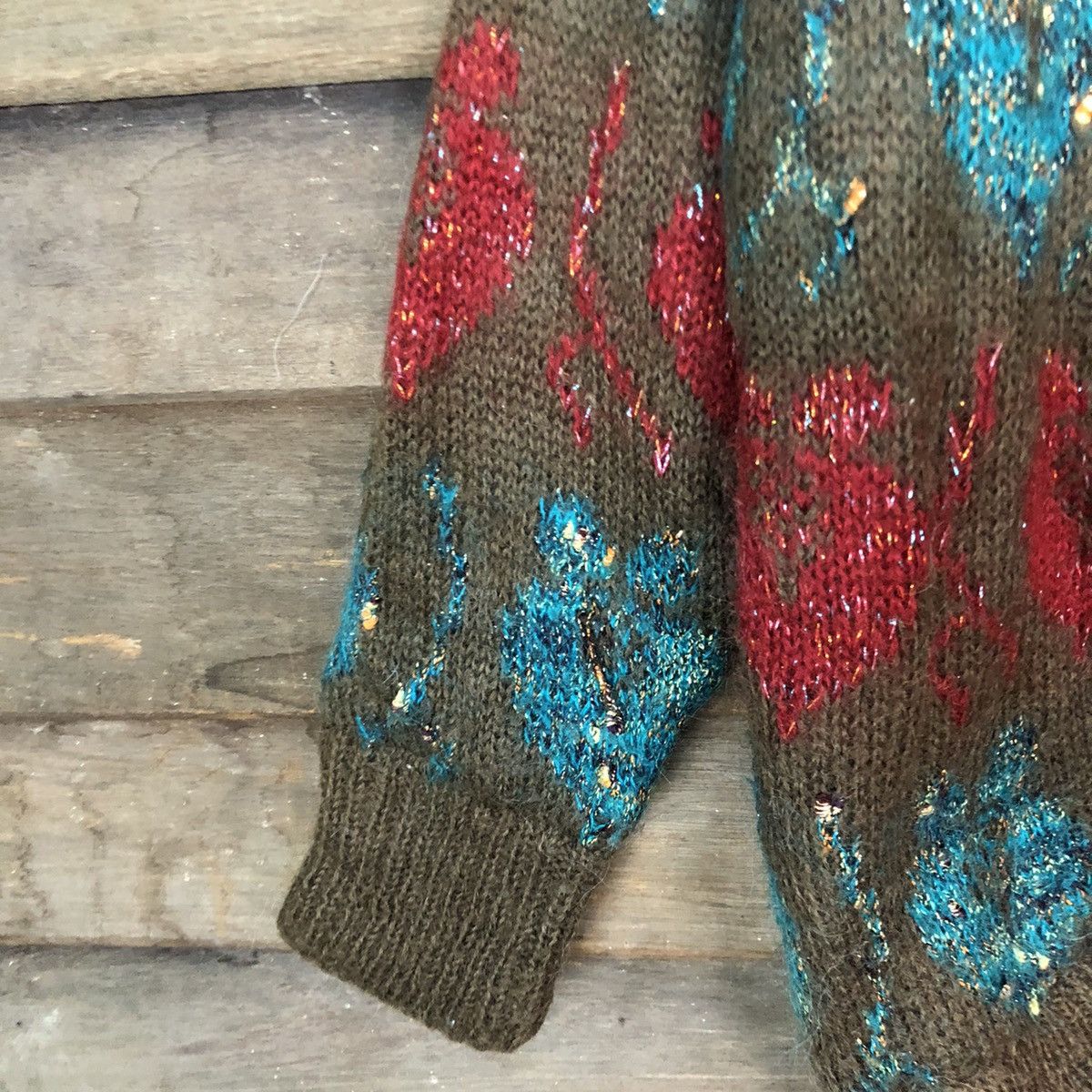 Vintage DLL Anjou Roze vintage Brown art cardigan Knitwear #c1150 Size US M / EU 48-50 / 2 - 6 Thumbnail