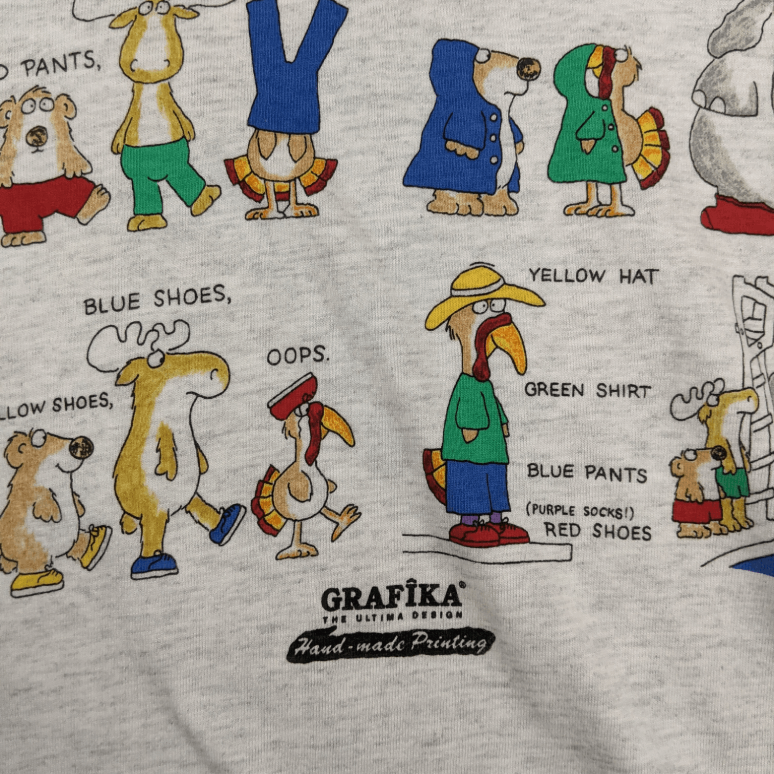 Japanese Brand Vintage Japan GRAFIKA Animal Graphic T-Shirt Size US XL / EU 56 / 4 - 8 Thumbnail