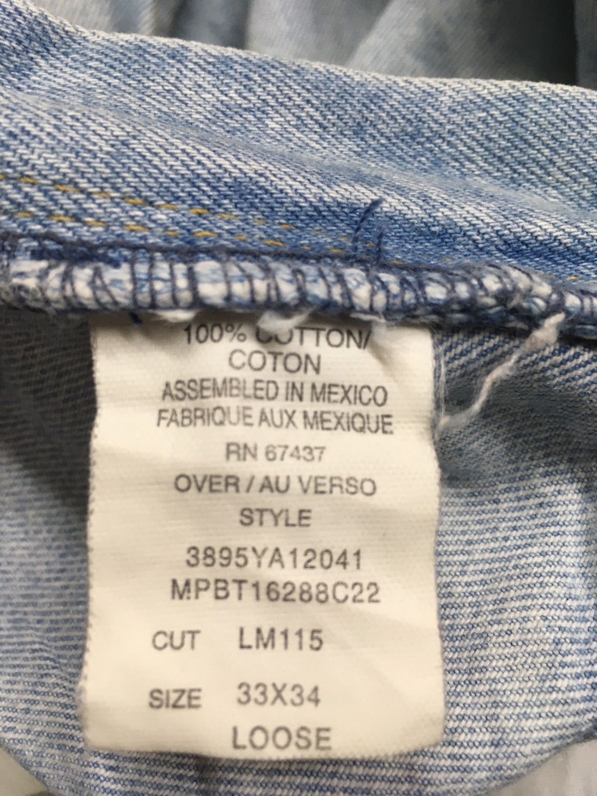 Polo Ralph Lauren × Vintage Vintage polo jeans light blue wash distressed denim Size US 33 - 11 Thumbnail