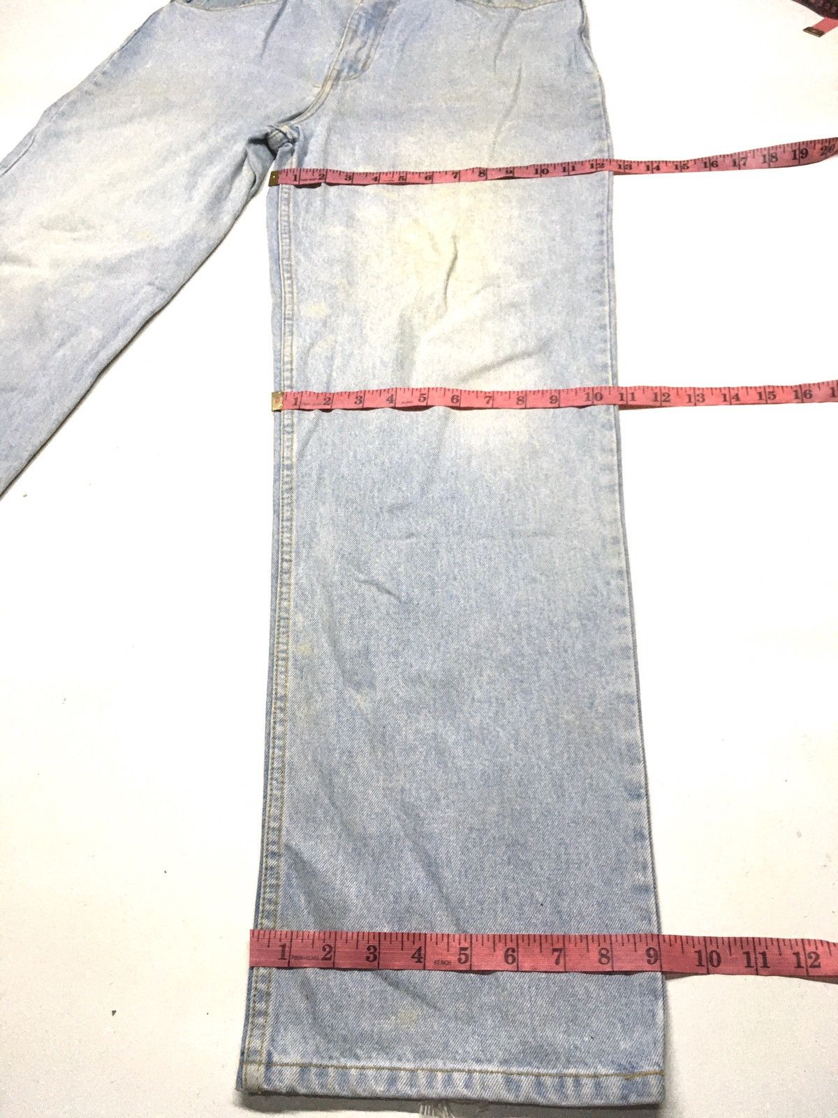 Polo Ralph Lauren × Vintage Vintage polo jeans light blue wash distressed denim Size US 33 - 4 Thumbnail