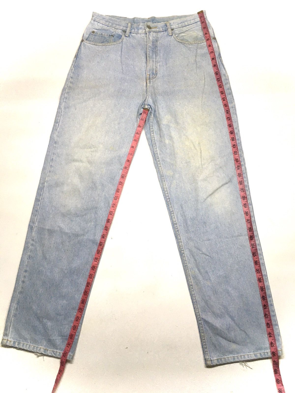 Polo Ralph Lauren × Vintage Vintage polo jeans light blue wash distressed denim Size US 33 - 2 Thumbnail