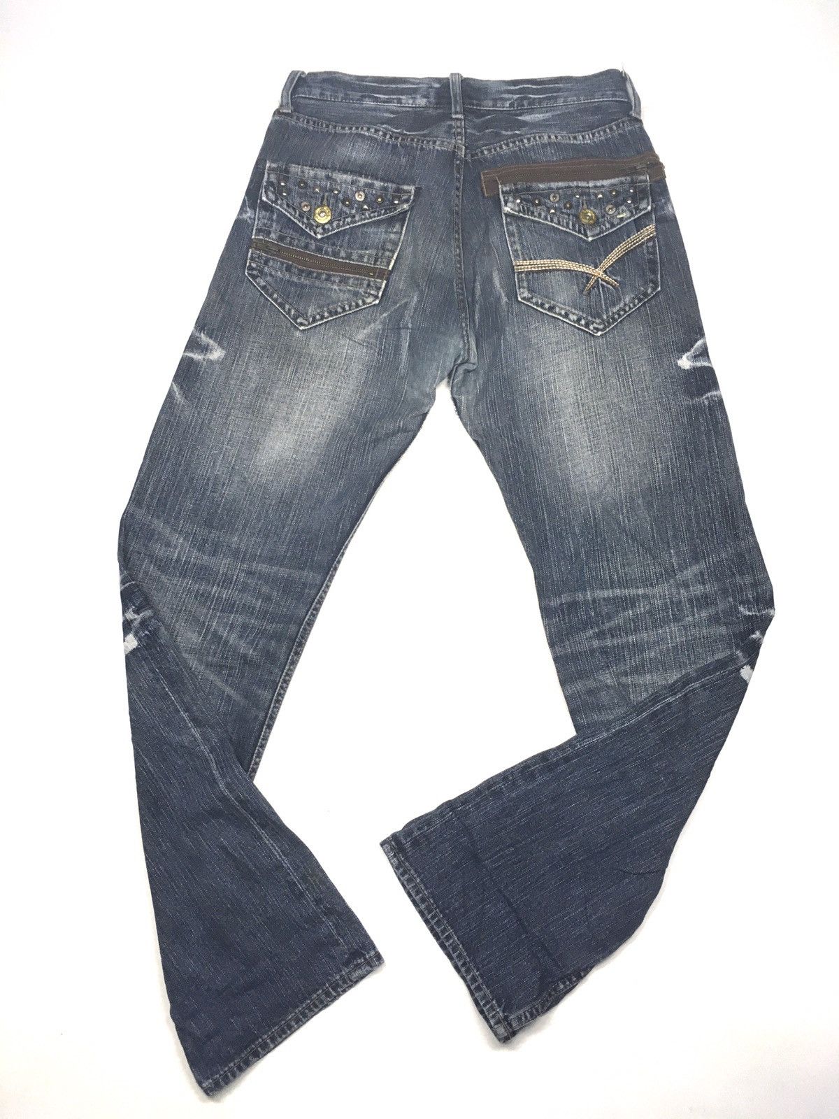 Japanese Brand Oririn distressed denim japan Size US 31 - 7 Thumbnail