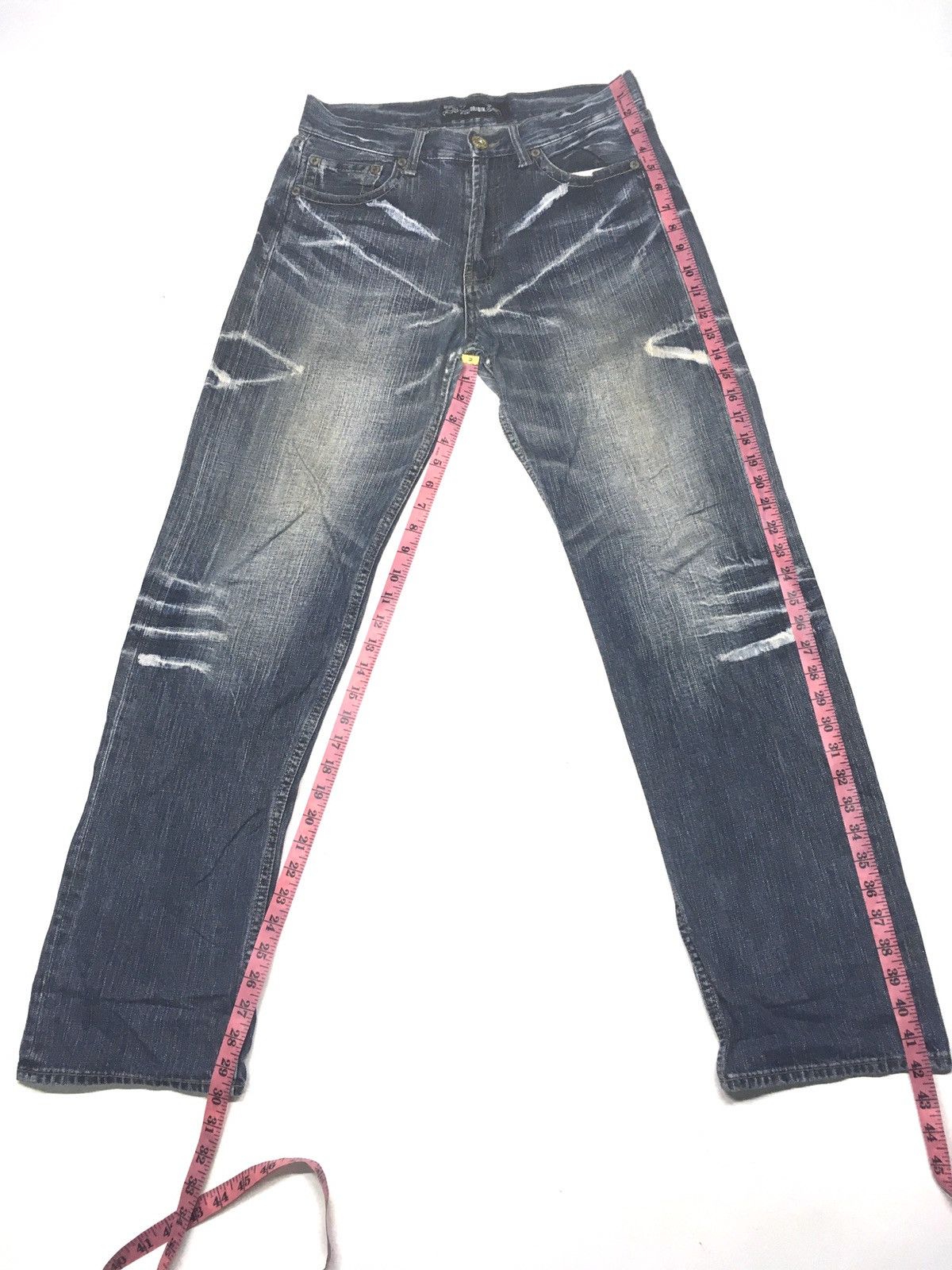 Japanese Brand Oririn distressed denim japan Size US 31 - 2 Thumbnail
