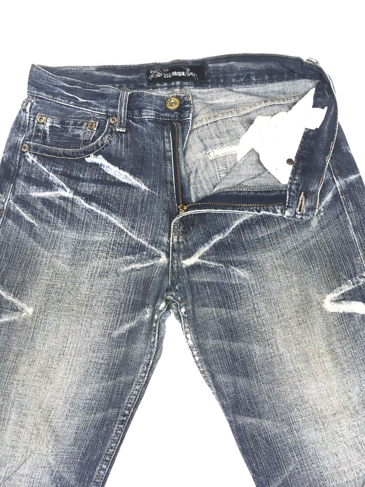Japanese Brand Oririn distressed denim japan Size US 31 - 5 Thumbnail