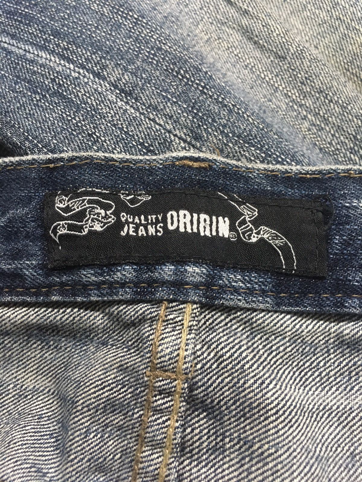 Japanese Brand Oririn distressed denim japan Size US 31 - 10 Thumbnail
