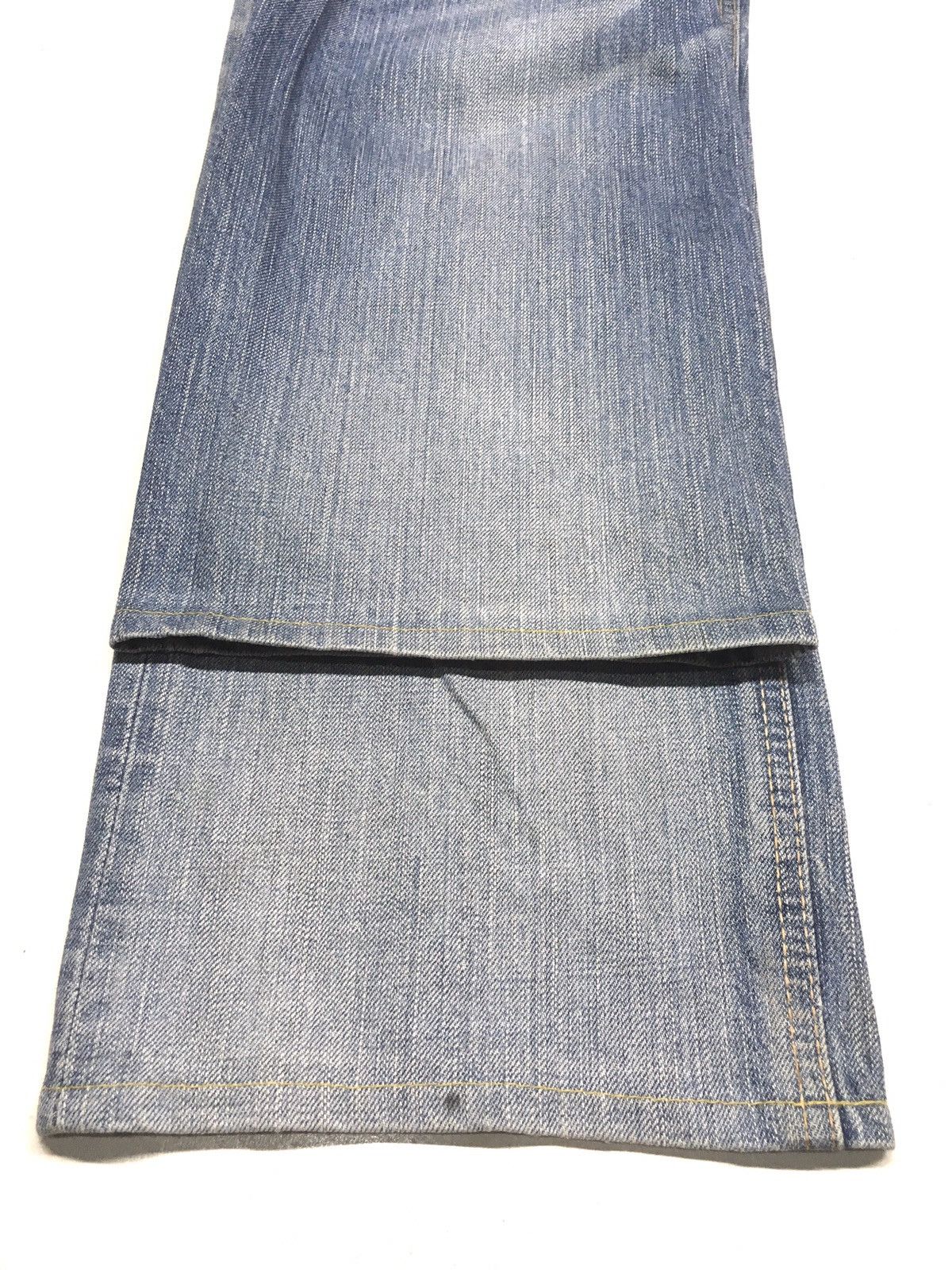 Edwin × Vintage vintage selvedge Edwin light blue wash distressed denim Size US 35 - 10 Thumbnail
