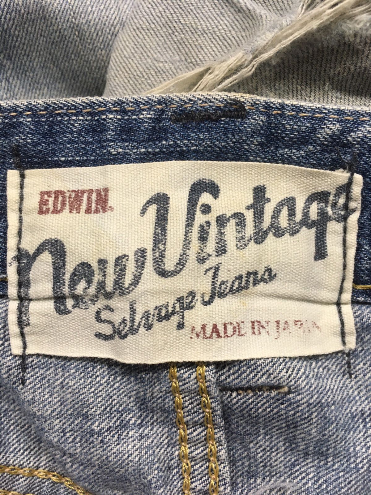 Edwin × Vintage vintage selvedge Edwin light blue wash distressed denim Size US 35 - 15 Thumbnail