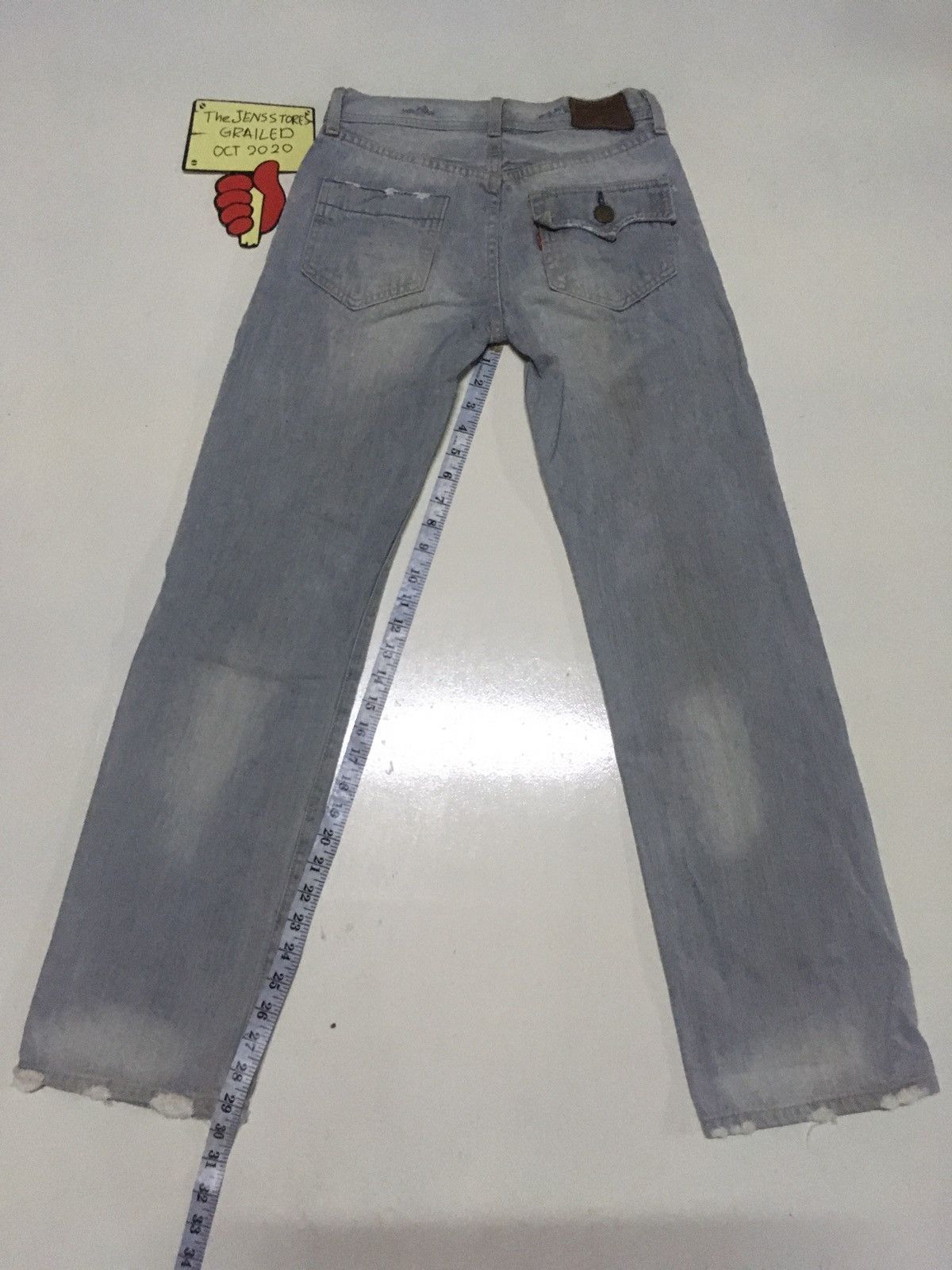 Levi's × Vintage vintage 90s Levi’s repro patmay1873 selvage blue wash denim Size US 28 / EU 44 - 3 Thumbnail