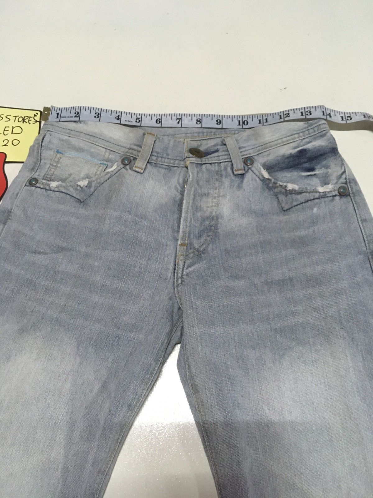 Levi's × Vintage vintage 90s Levi’s repro patmay1873 selvage blue wash denim Size US 28 / EU 44 - 4 Thumbnail