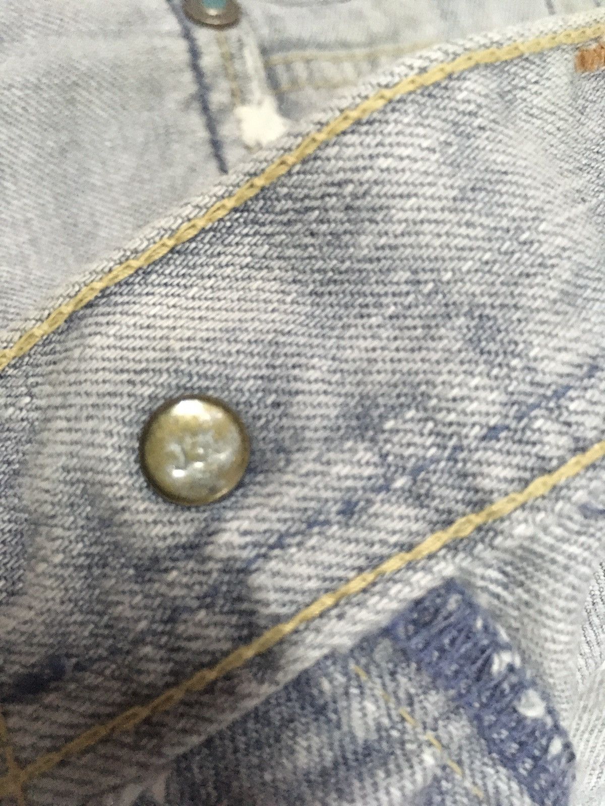 Levi's × Vintage vintage 90s Levi’s repro patmay1873 selvage blue wash denim Size US 28 / EU 44 - 10 Thumbnail