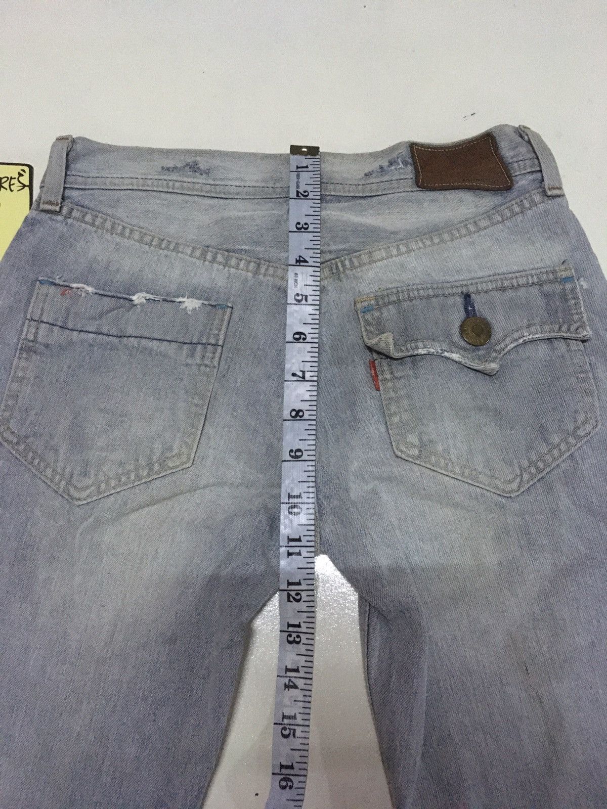 Levi's × Vintage vintage 90s Levi’s repro patmay1873 selvage blue wash denim Size US 28 / EU 44 - 6 Thumbnail