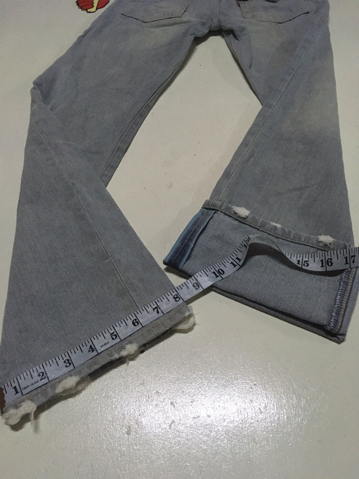 Levi's × Vintage vintage 90s Levi’s repro patmay1873 selvage blue wash denim Size US 28 / EU 44 - 8 Thumbnail