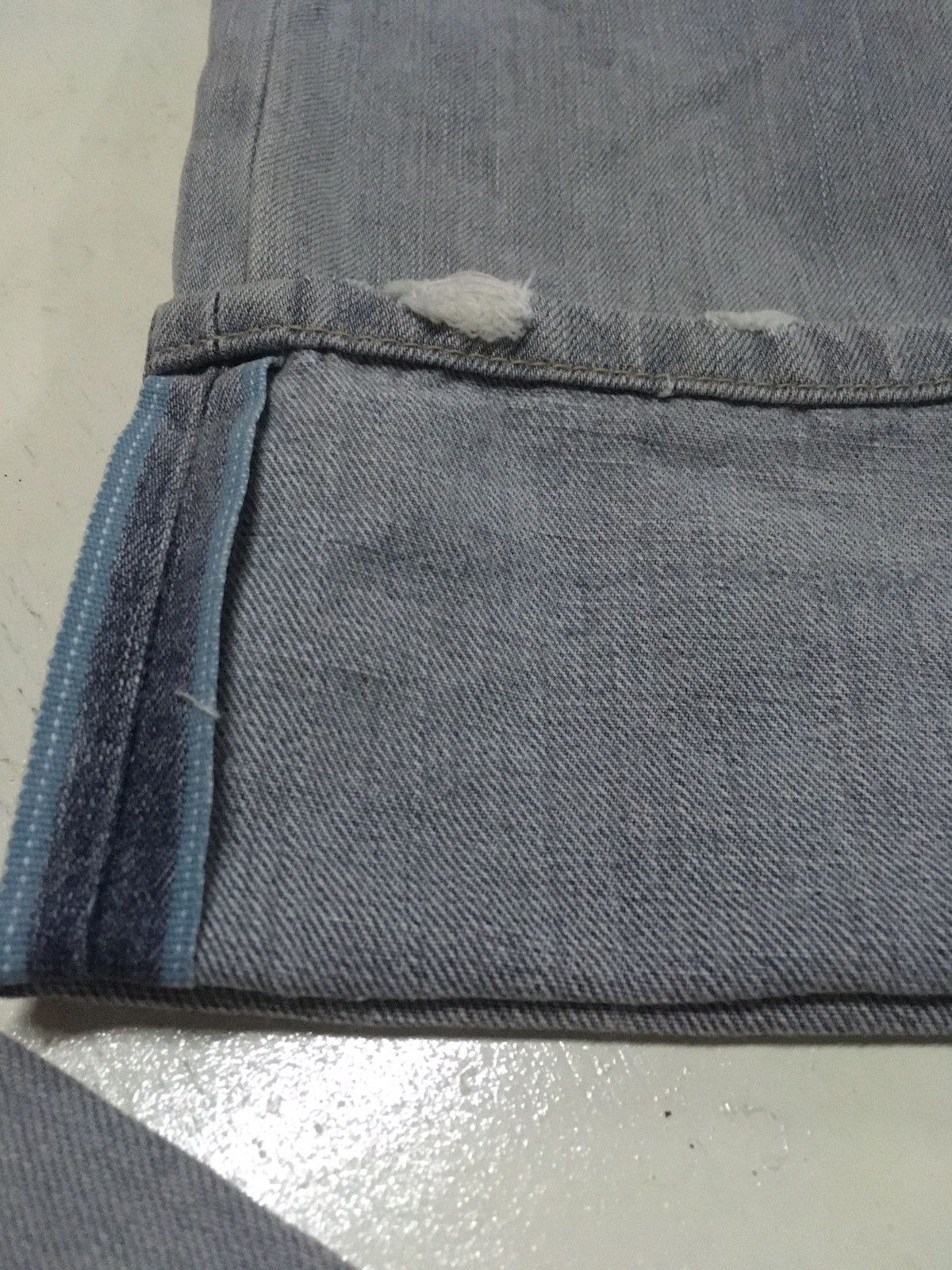 Levi's × Vintage vintage 90s Levi’s repro patmay1873 selvage blue wash denim Size US 28 / EU 44 - 12 Thumbnail