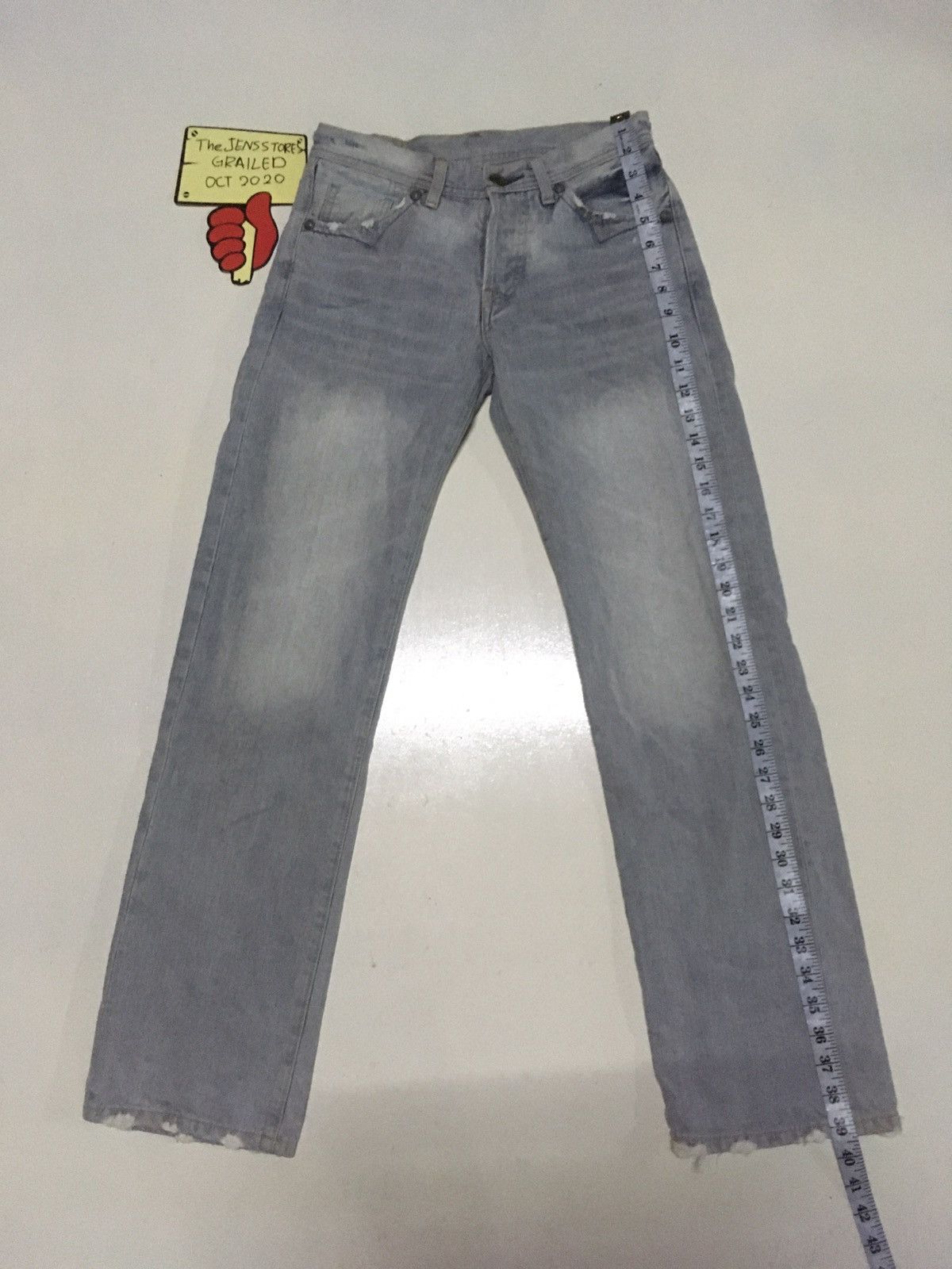 Levi's × Vintage vintage 90s Levi’s repro patmay1873 selvage blue wash denim Size US 28 / EU 44 - 2 Thumbnail